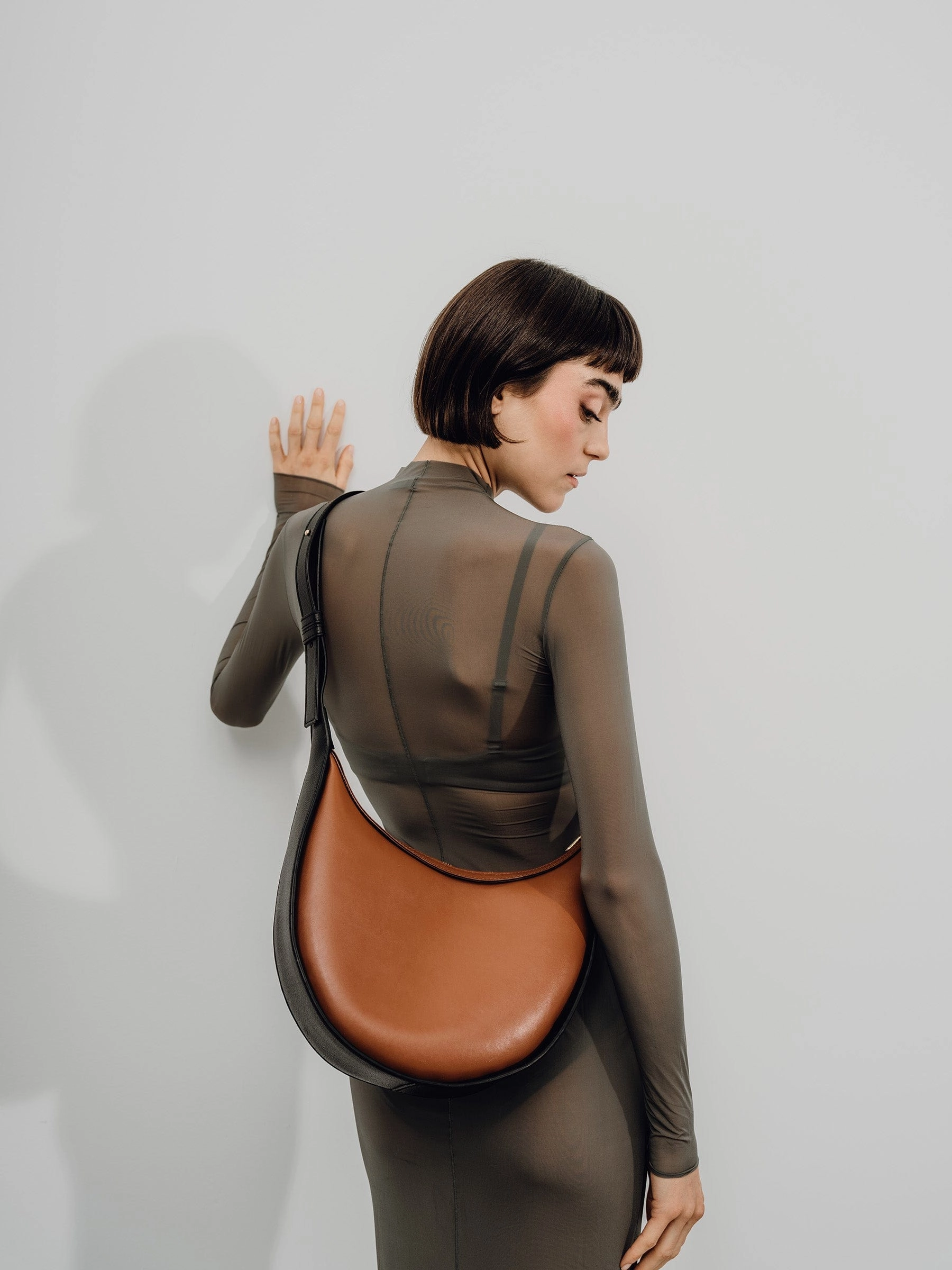 Loulou MIRUM Leather Vegan Bag | Cognac