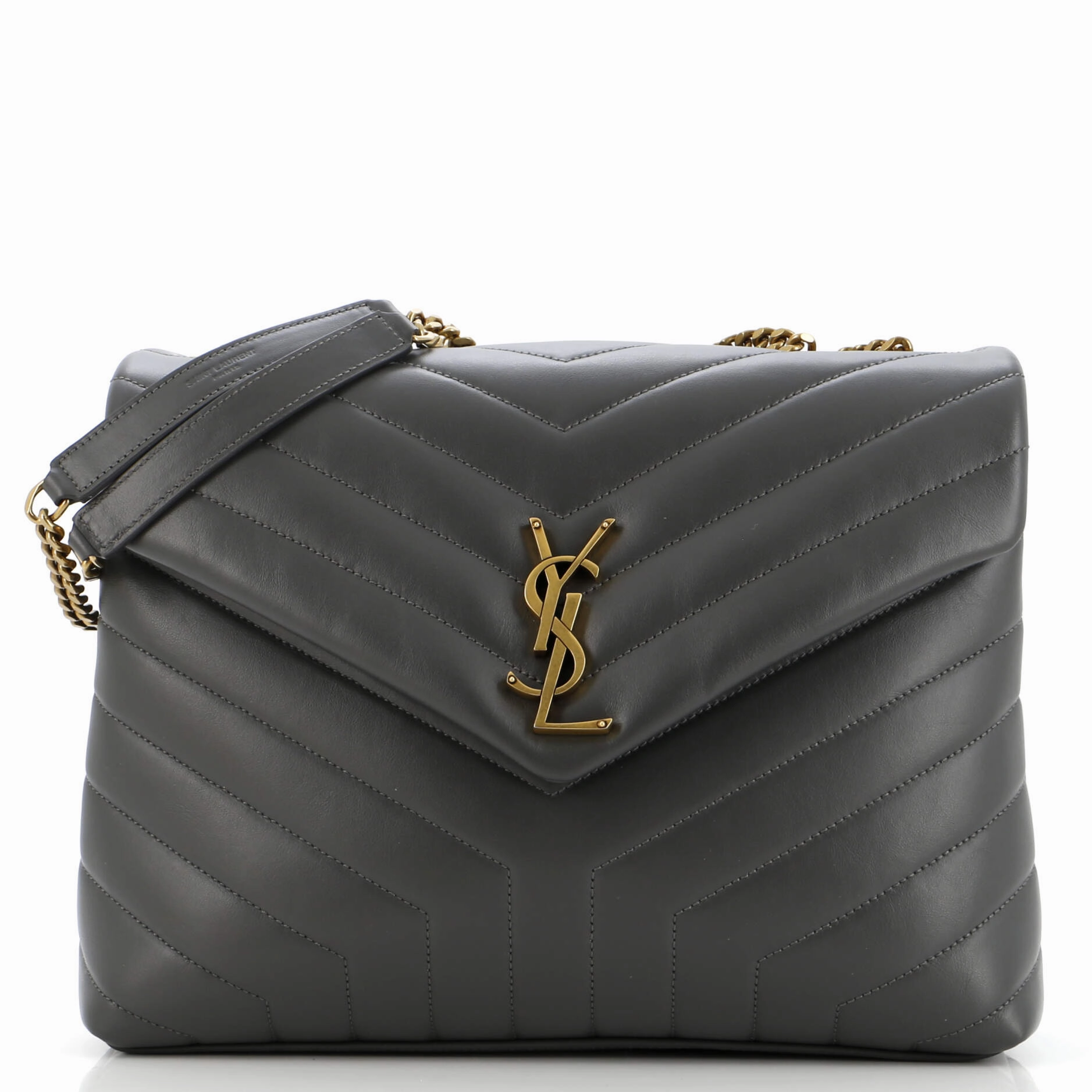 Loulou Shoulder Bag Matelasse Chevron Leather Medium