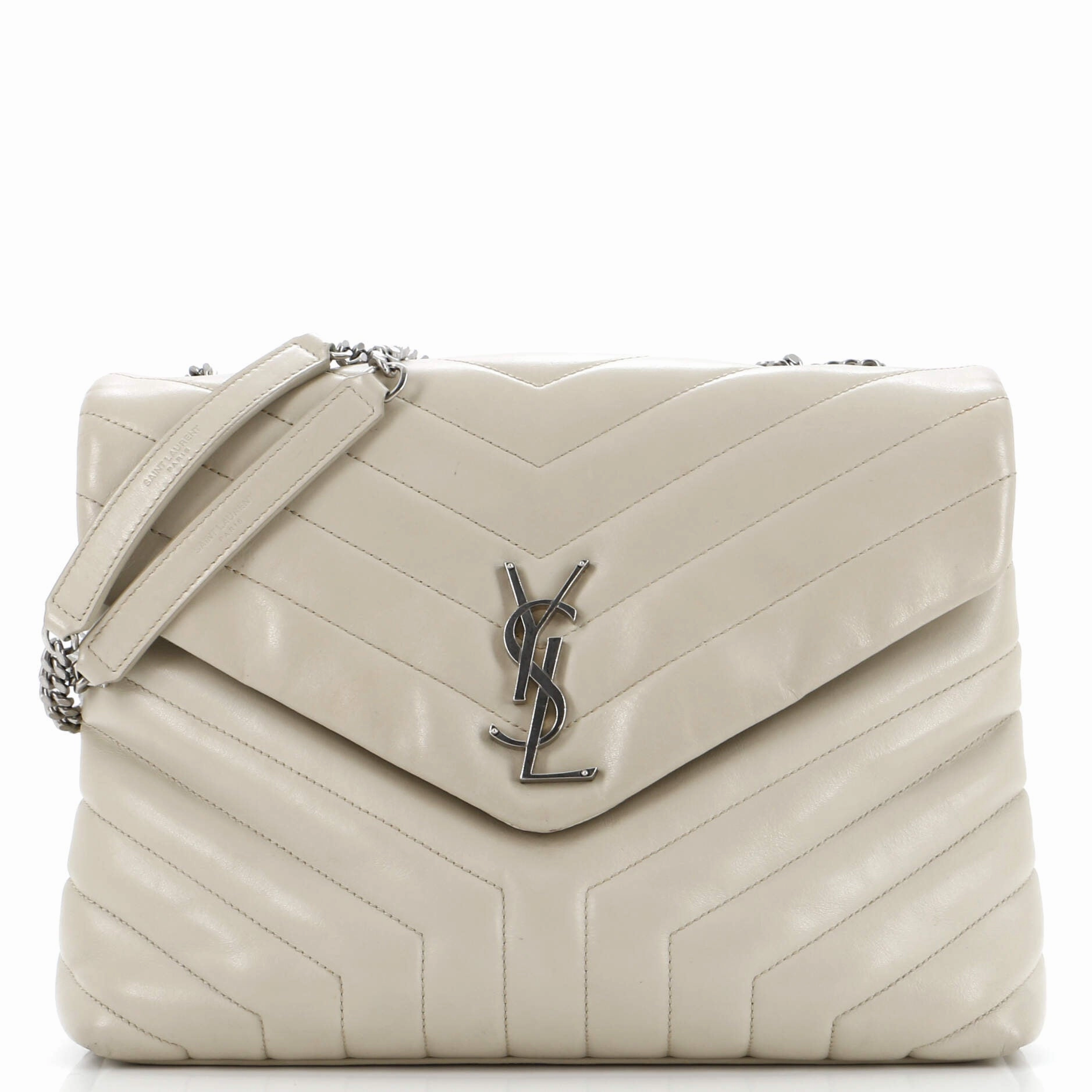 Loulou Shoulder Bag Matelasse Chevron Leather Medium