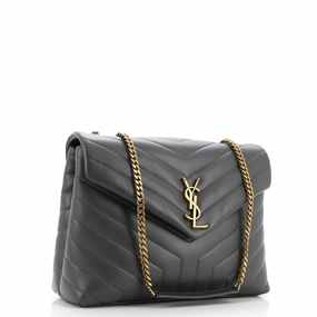 Loulou Shoulder Bag Matelasse Chevron Leather Medium