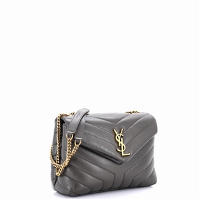 Loulou Shoulder Bag Matelasse Chevron Leather Small
