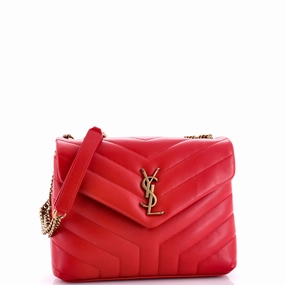 Loulou Shoulder Bag Matelasse Chevron Leather Small