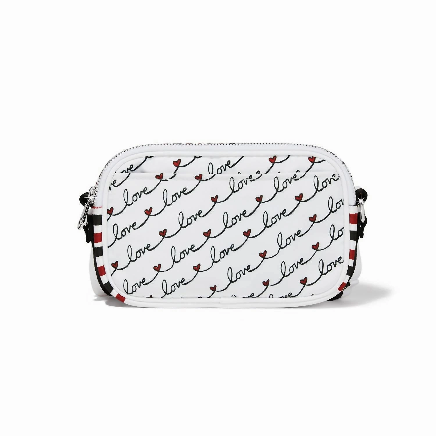 Love Scroll Crossbody Bag In White - Multi