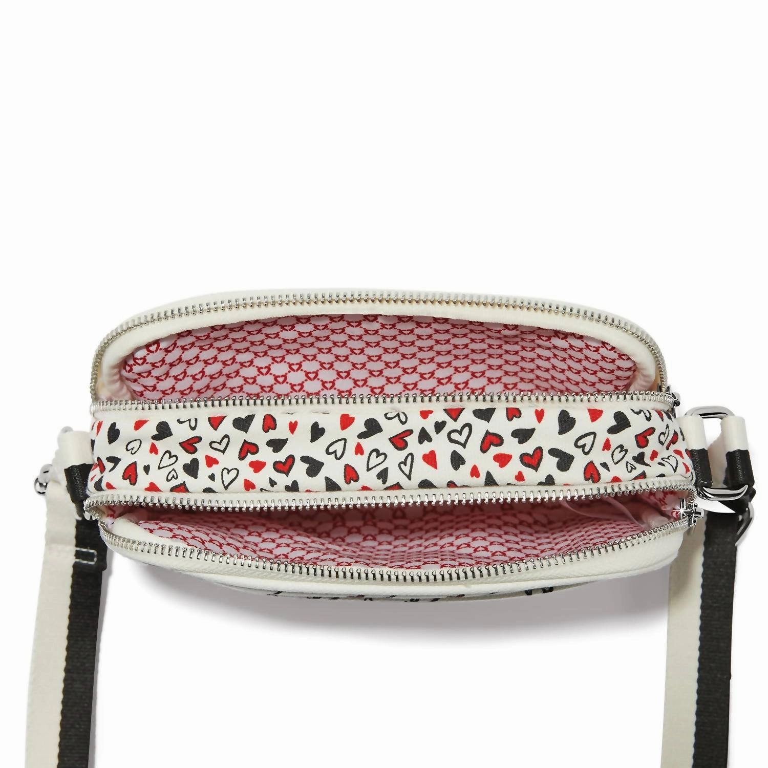 Love Scroll Crossbody Bag In White - Multi