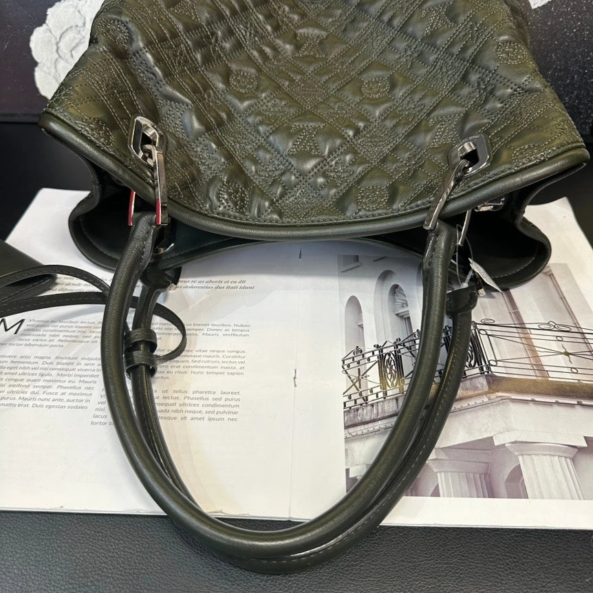 Lv Dark Green Cowhide Moonlight Goddess Series Tote Shoulder Bag