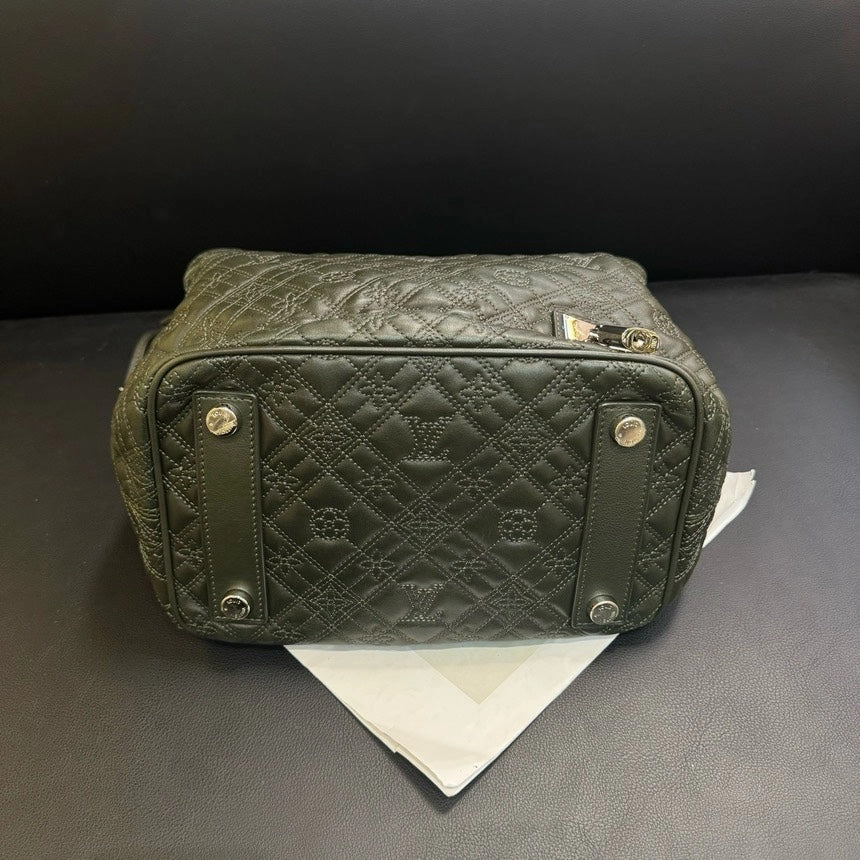 Lv Dark Green Cowhide Moonlight Goddess Series Tote Shoulder Bag