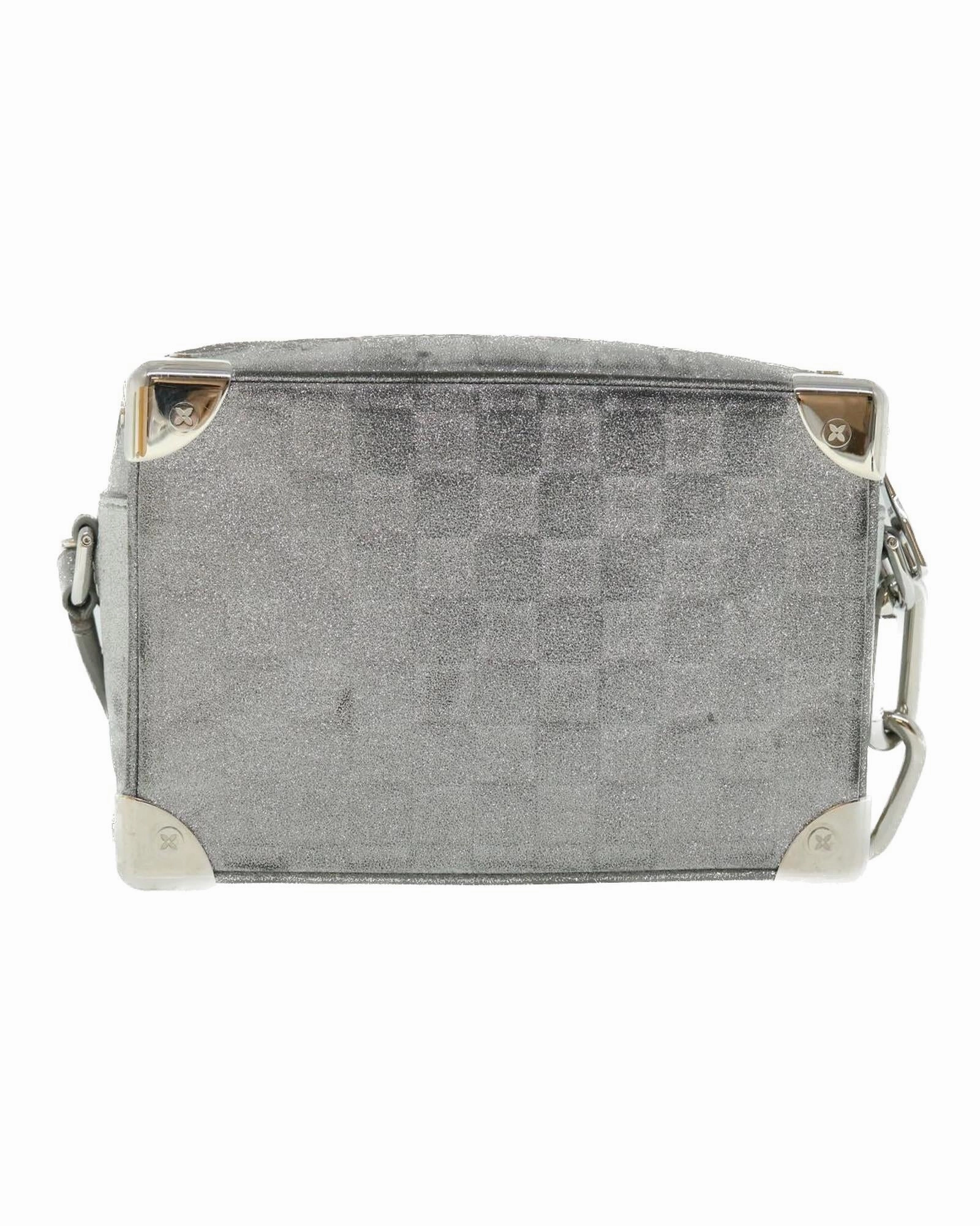 LV Trunk Silver Glitter Shoulder Bag