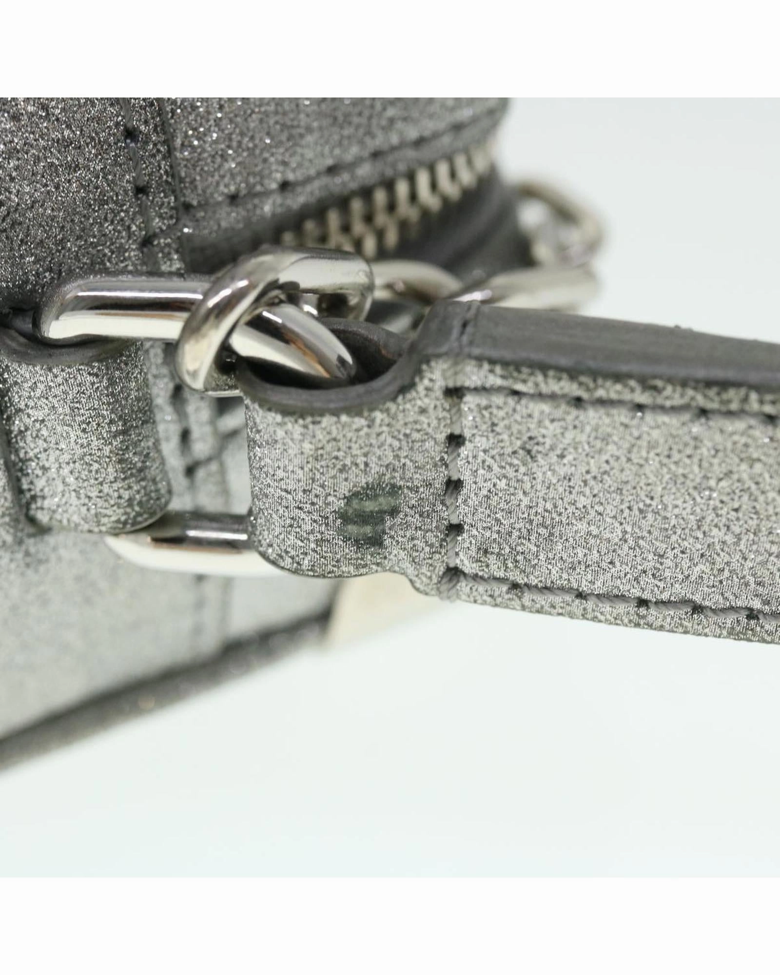 LV Trunk Silver Glitter Shoulder Bag