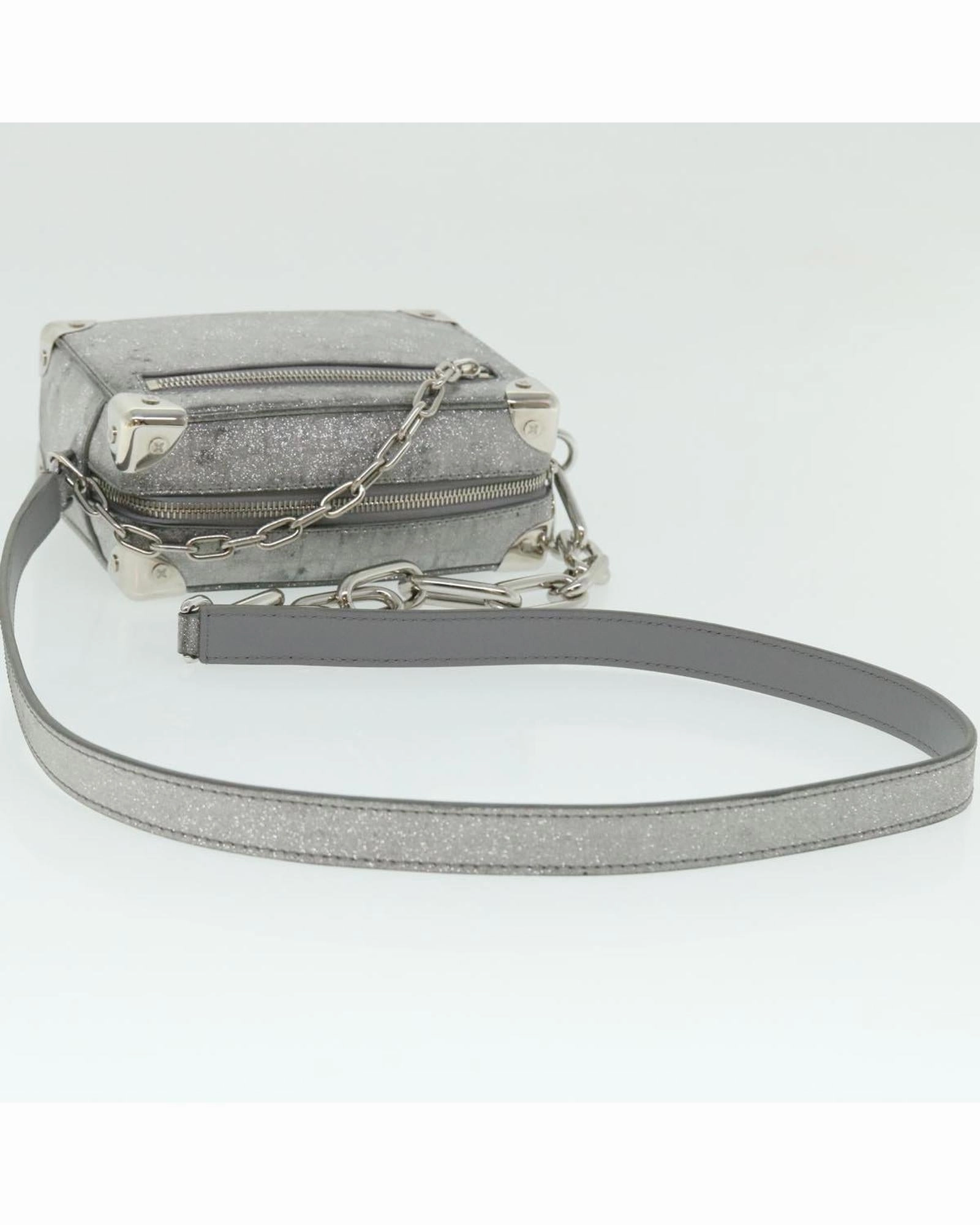 LV Trunk Silver Glitter Shoulder Bag