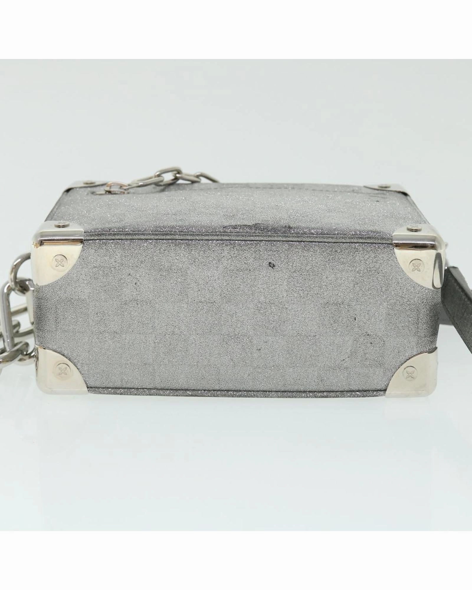LV Trunk Silver Glitter Shoulder Bag