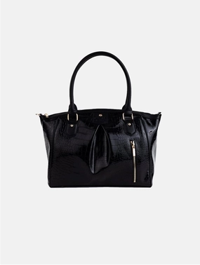 Madison Vegan Leather Handbag | Black