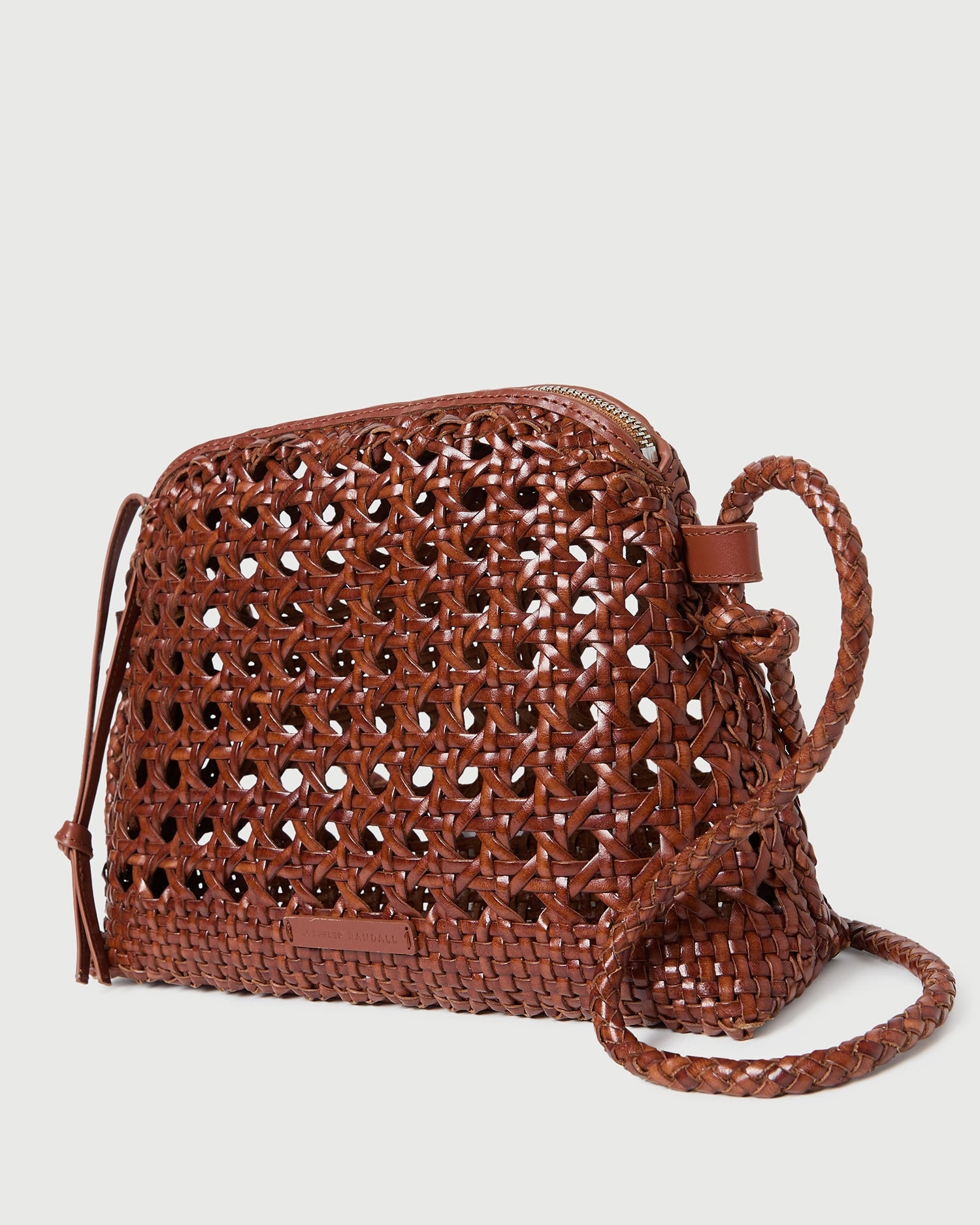 Mallory Saddle Open-Weave Crossbody