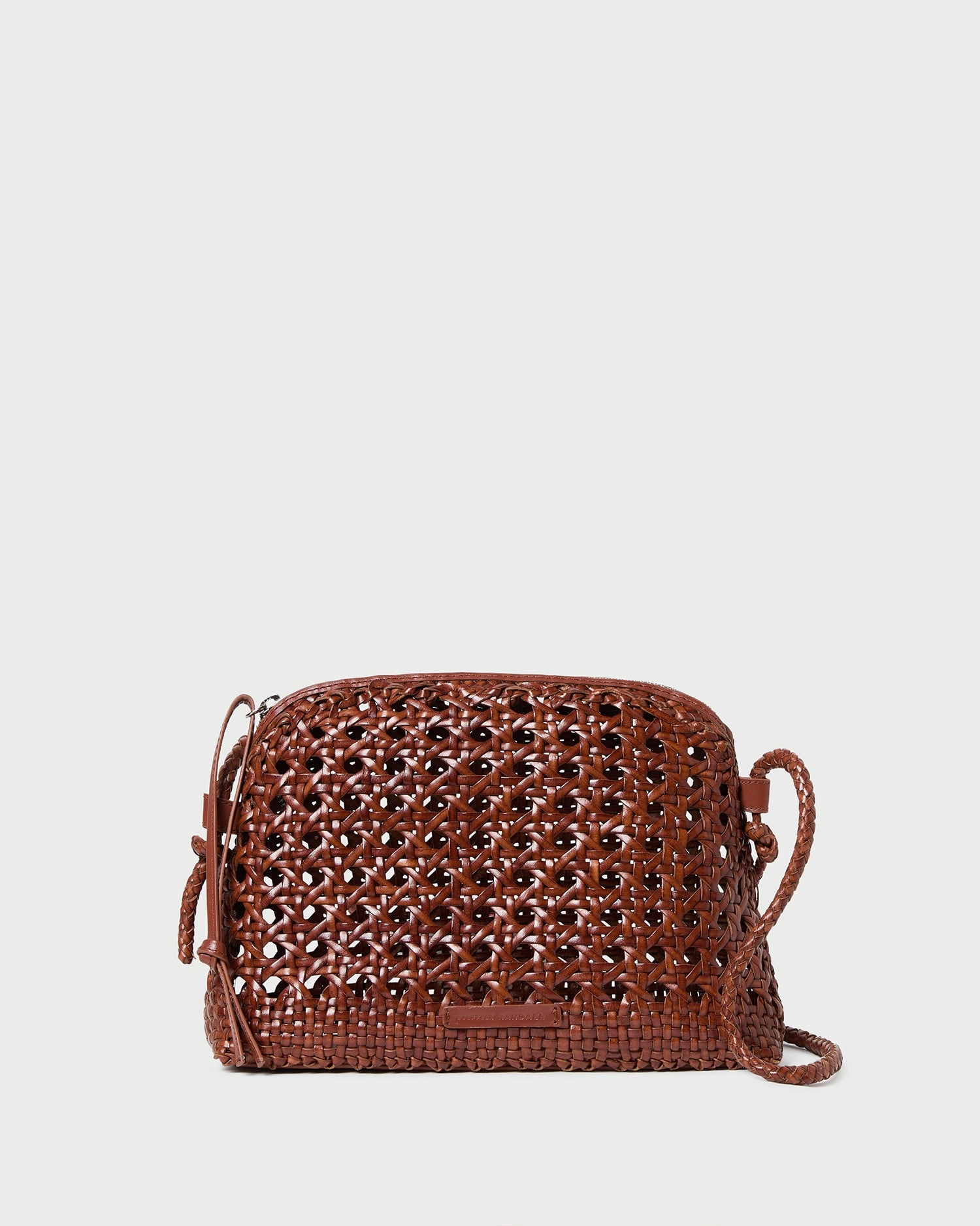 Mallory Saddle Open-Weave Crossbody