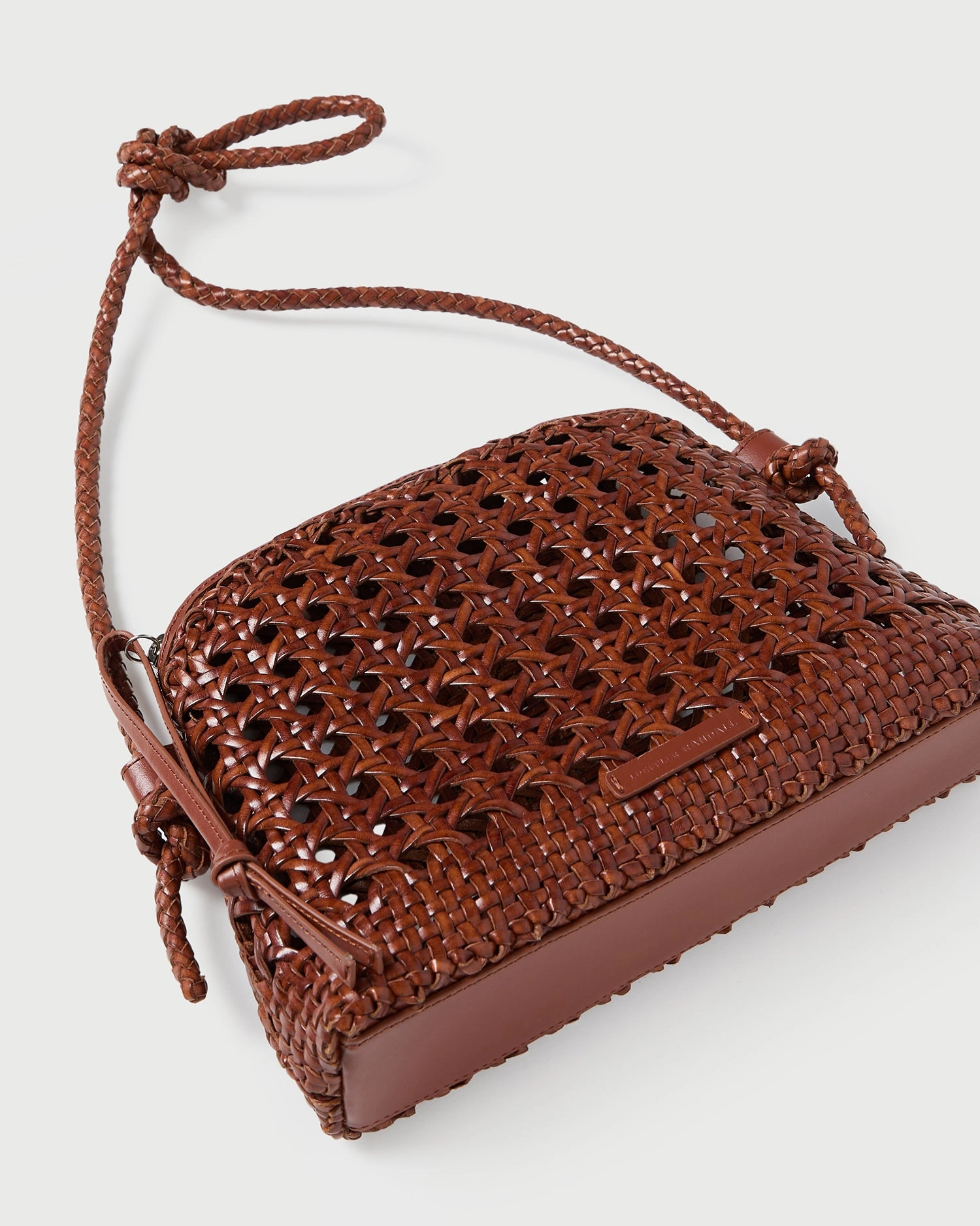 Mallory Saddle Open-Weave Crossbody