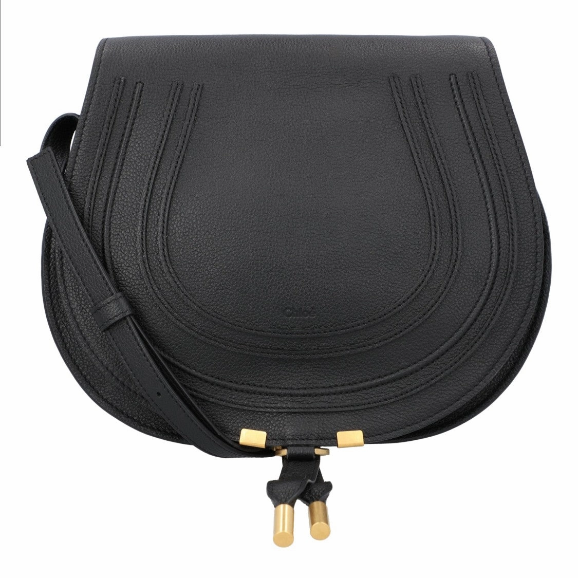 Marcie Medium Saddle Bag Black