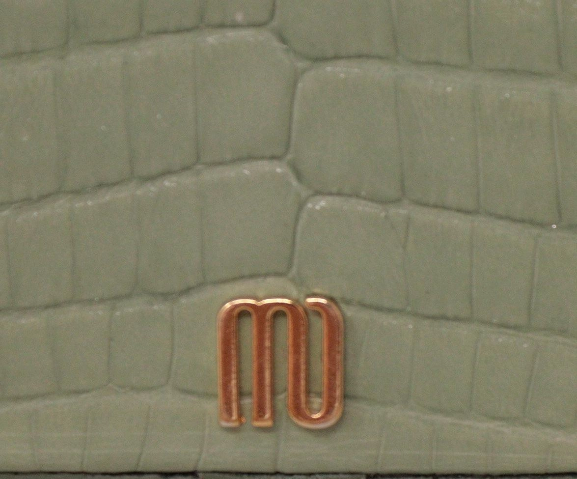 Maria Oliver Mint Green Crocodile Small Mia Bag