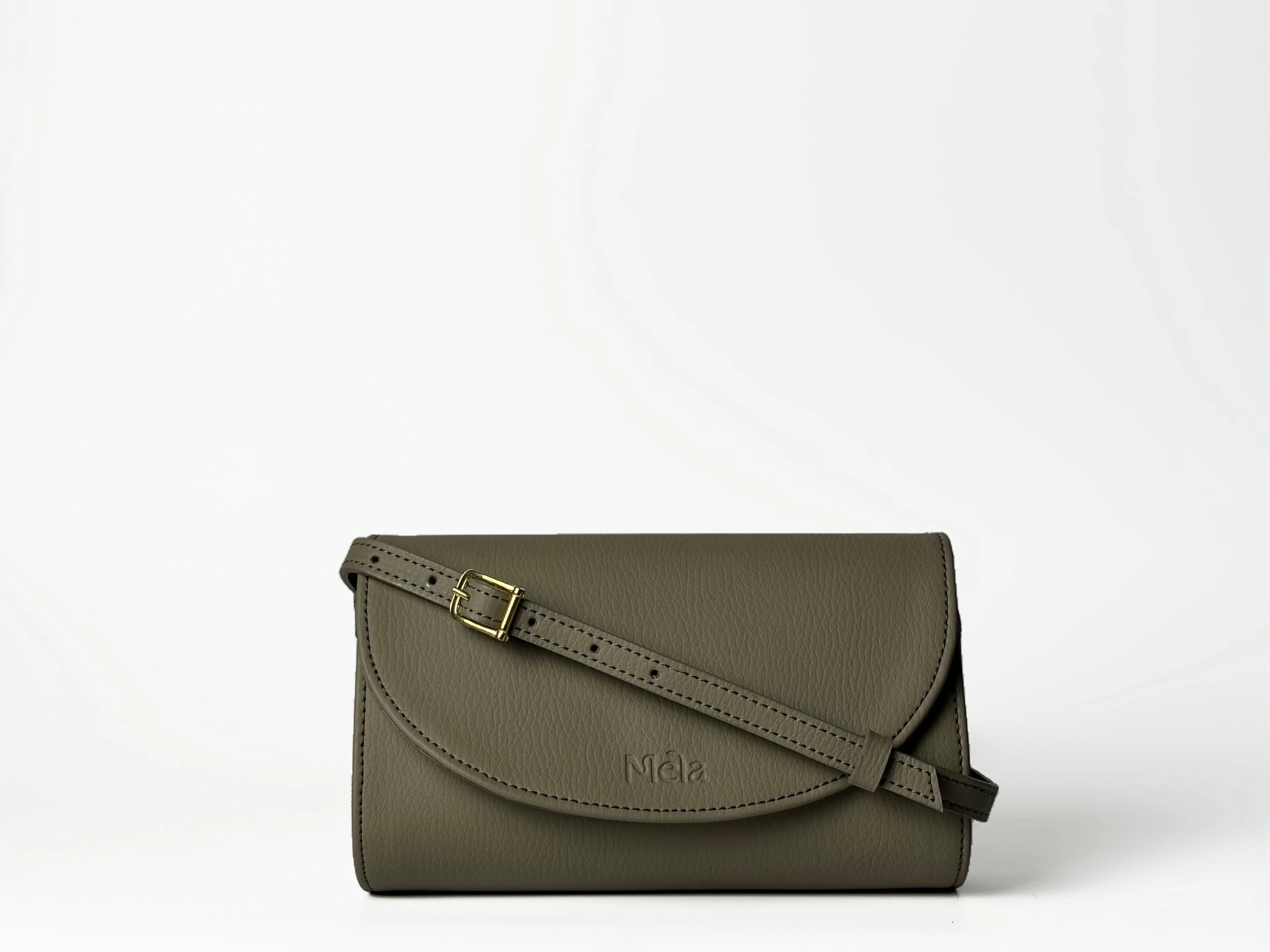 Marlee Apple Leather Vegan Crossbody Bag | Pistachio