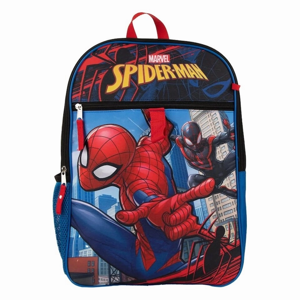 Marvel Spider-Man Miles Morales and Spidey 5-Piece 16" Youth Backpack Combo Set - One Size