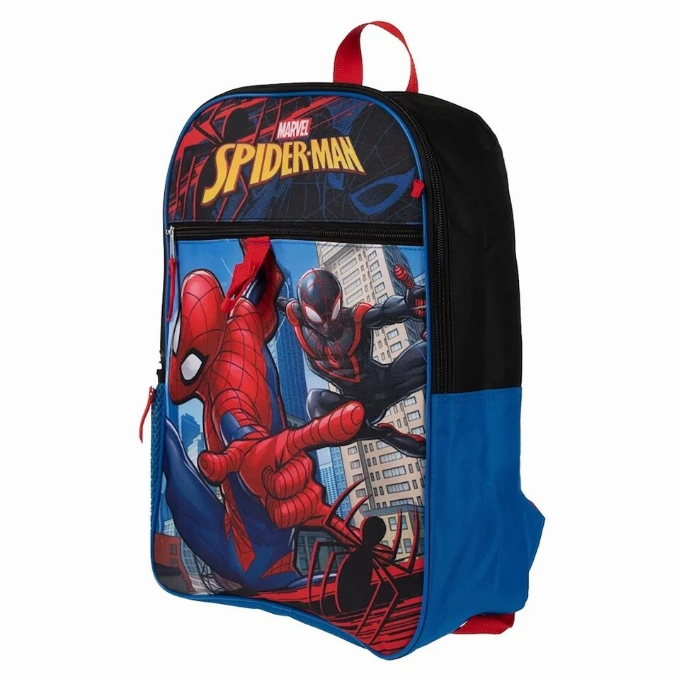 Marvel Spider-Man Miles Morales and Spidey 5-Piece 16" Youth Backpack Combo Set - One Size
