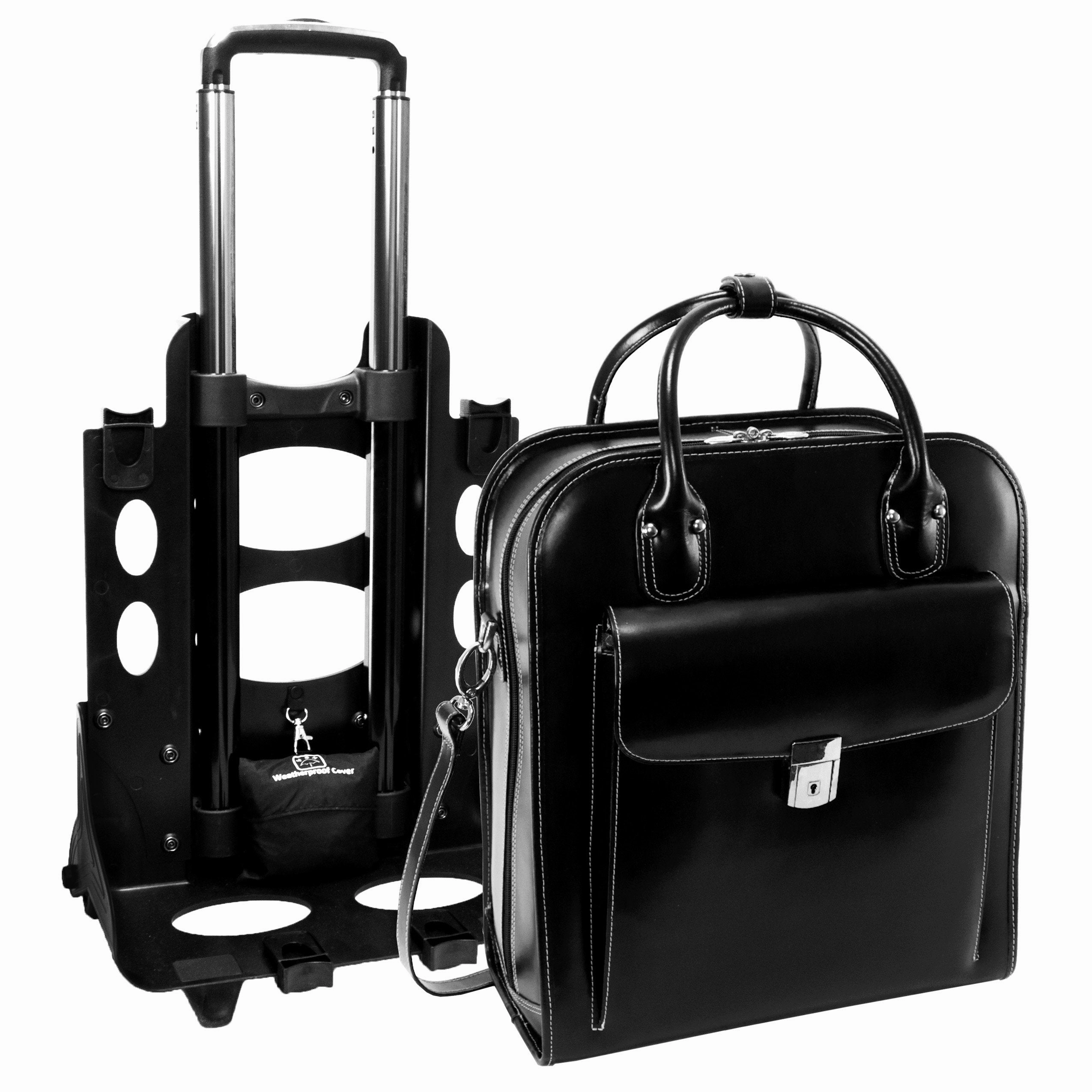 McKlein USA Edgebrook 15.4" Leather Wheeled Ladies' Laptop Briefcase