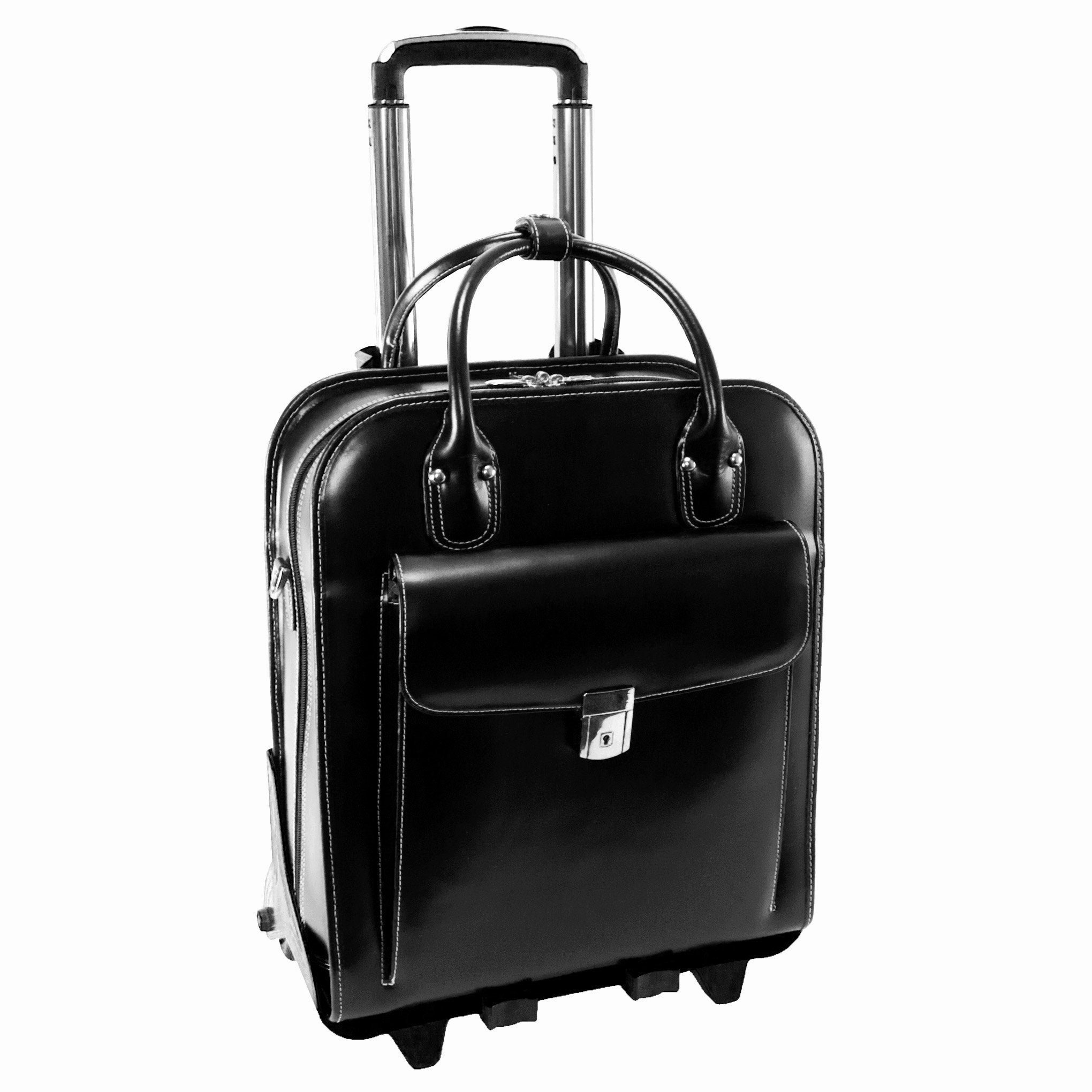 McKlein USA Edgebrook 15.4" Leather Wheeled Ladies' Laptop Briefcase