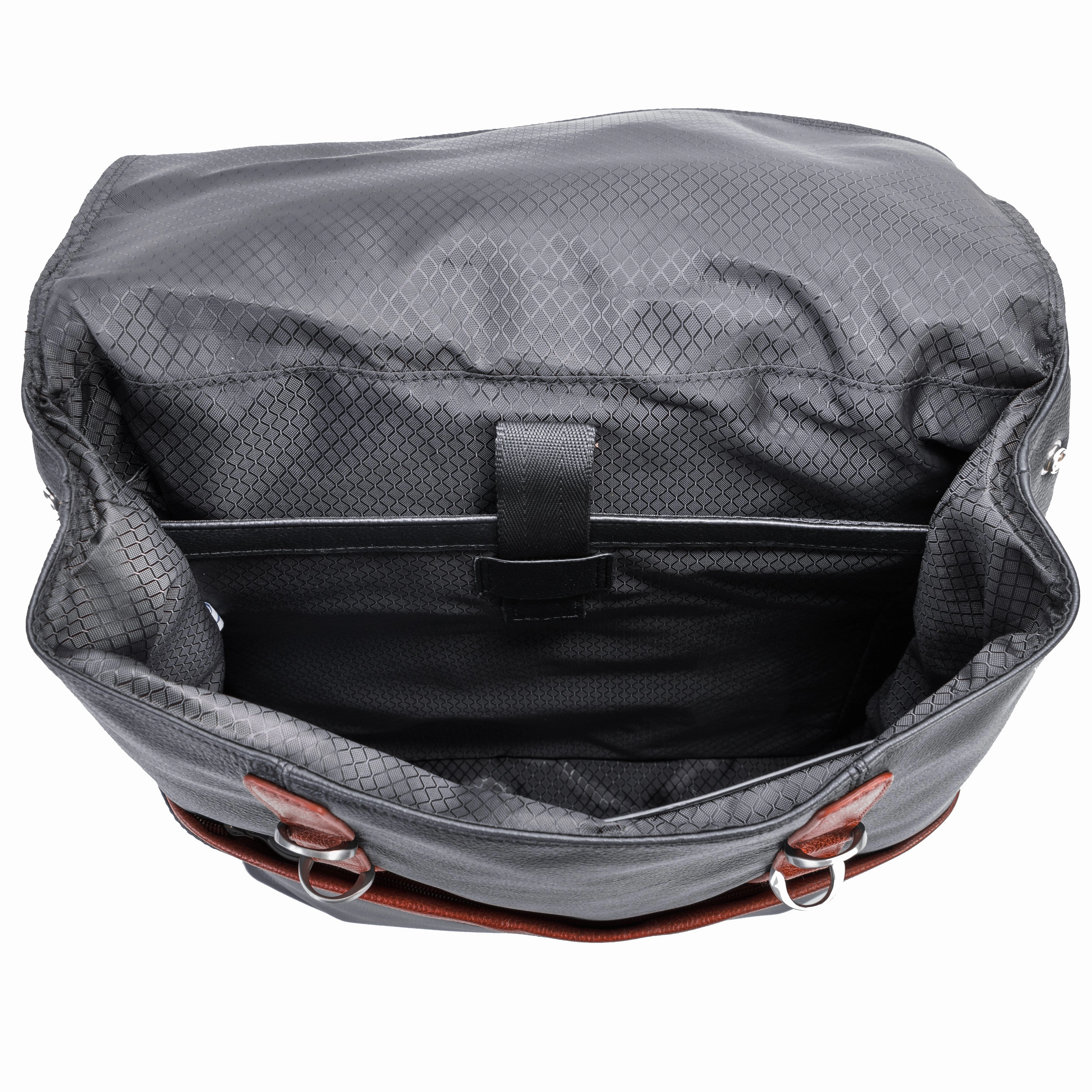 McKlein USA Element 17" Leather Two-Tone Flap-Over Laptop & Tablet Backpack
