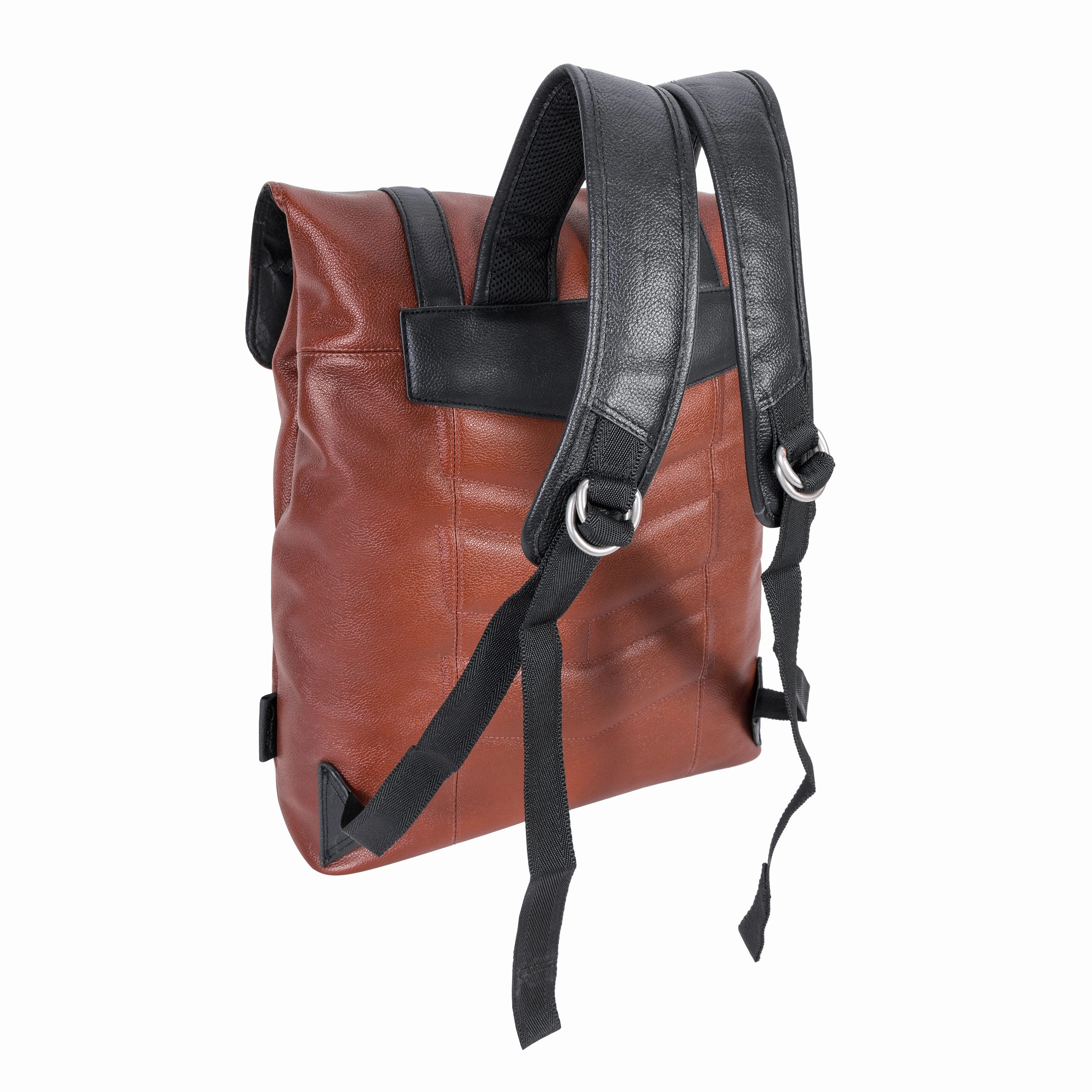 McKlein USA Element 17" Leather Two-Tone Flap-Over Laptop & Tablet Backpack