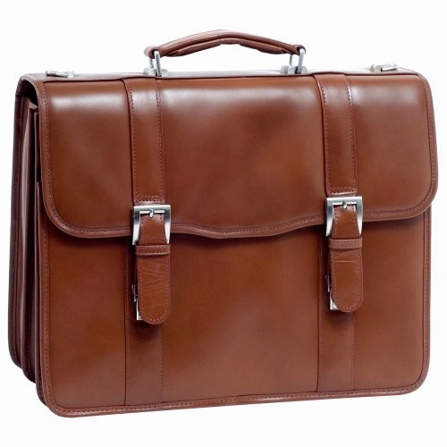 McKlein USA Flournoy 15" Leather Double Compartment Laptop Briefcase