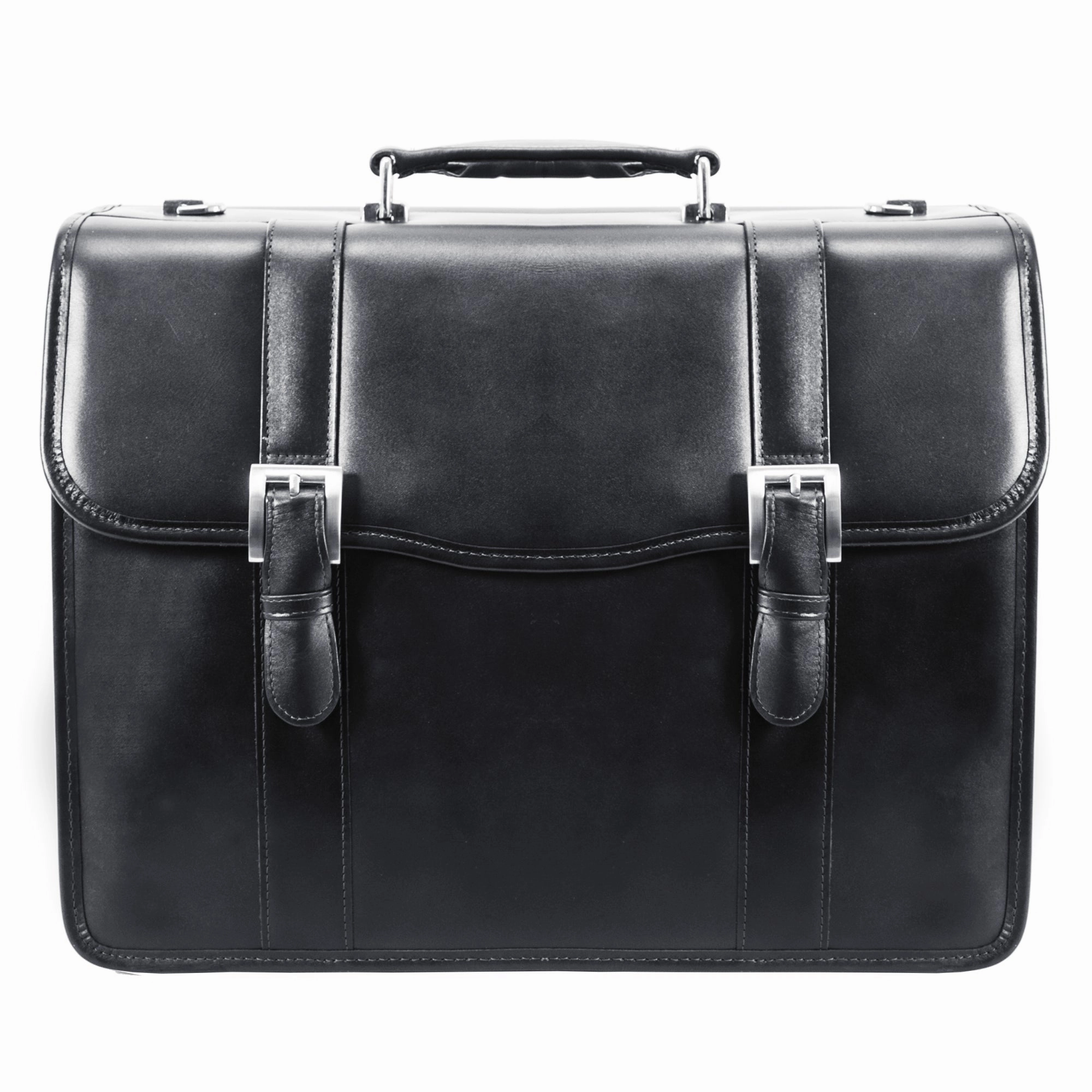 McKlein USA Flournoy 15" Leather Double Compartment Laptop Briefcase