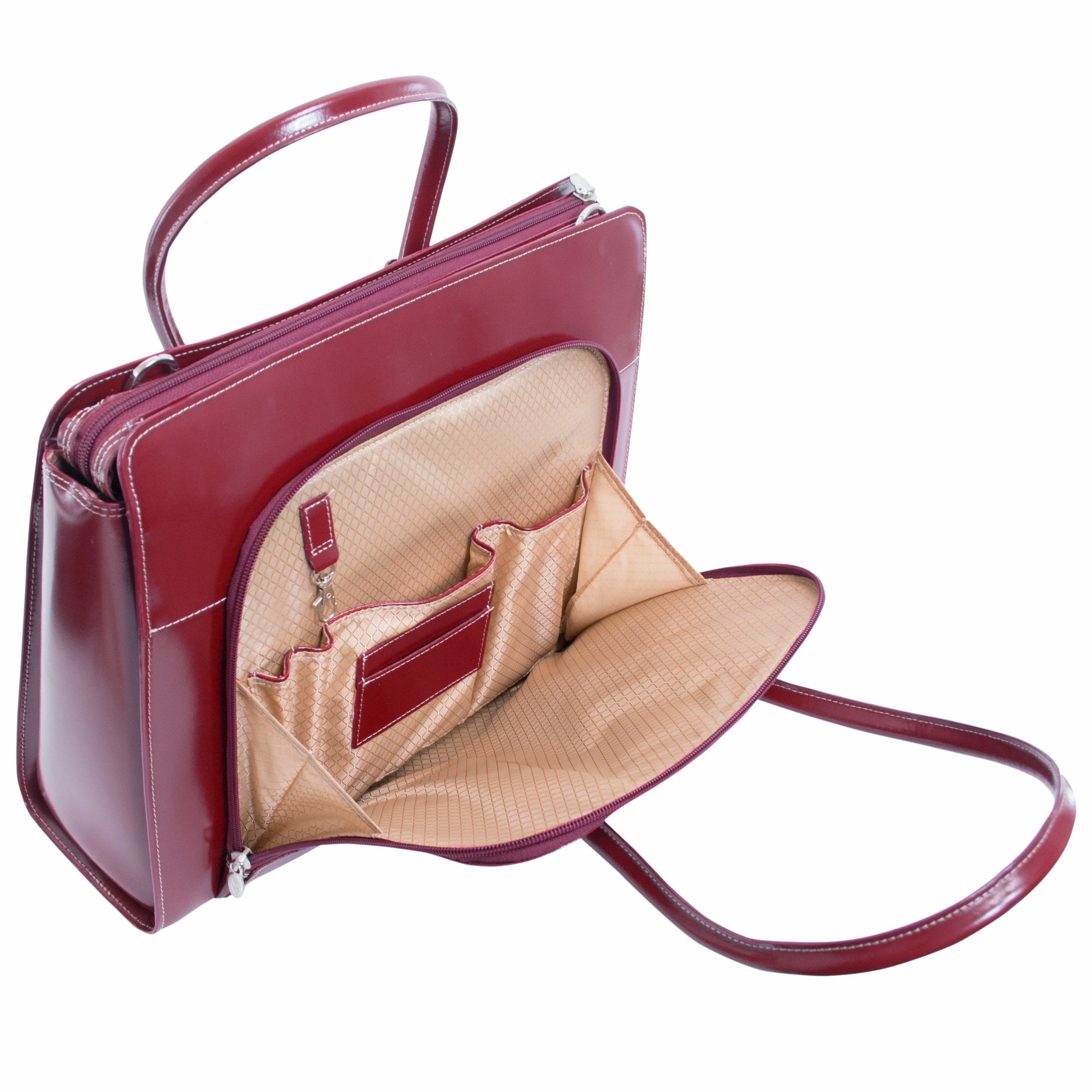 McKlein USA Lake Forest 15.4" Leather Ladies' Laptop Briefcase w/ Removable Sleeve