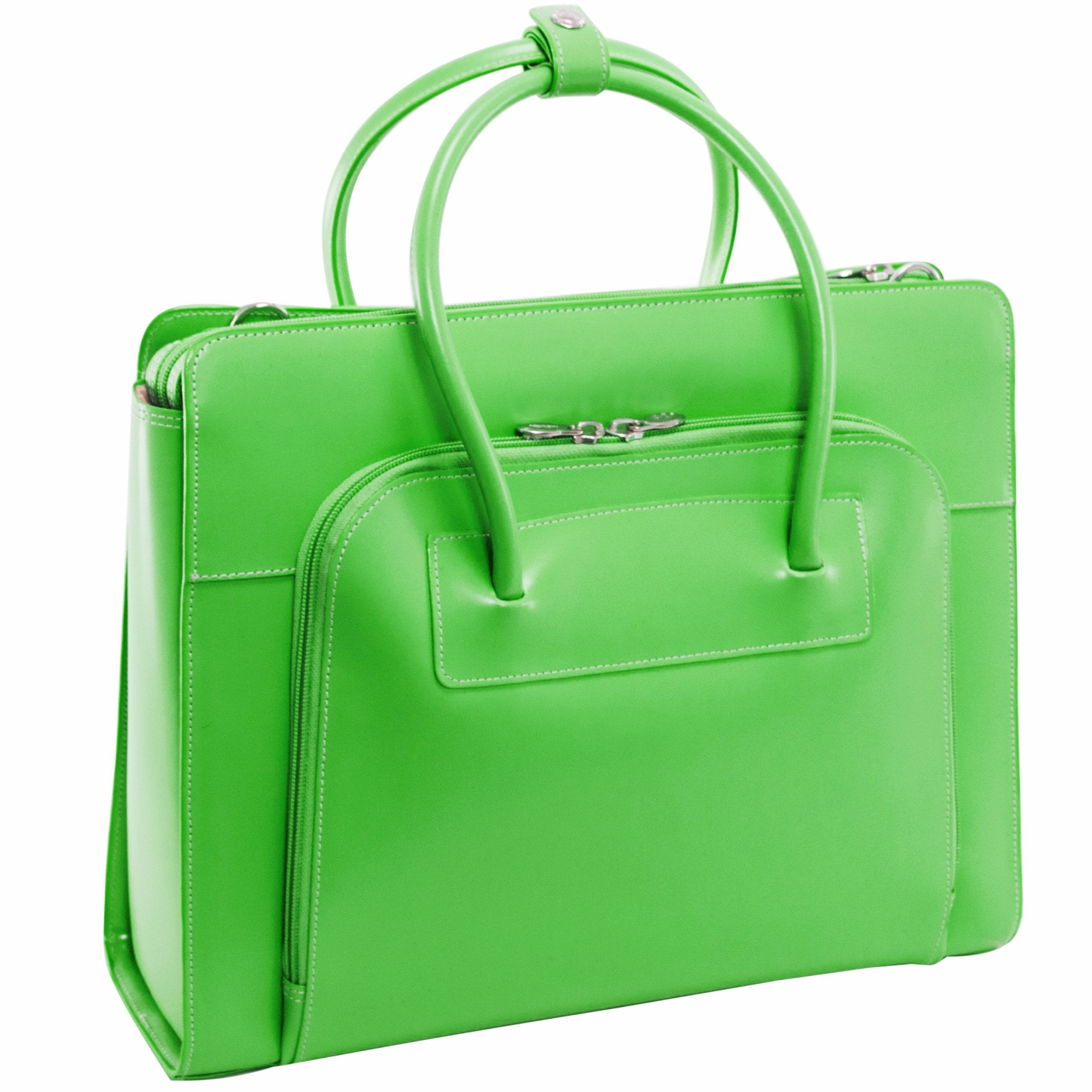 McKlein USA Lake Forest 15.4" Leather Ladies' Laptop Briefcase w/ Removable Sleeve