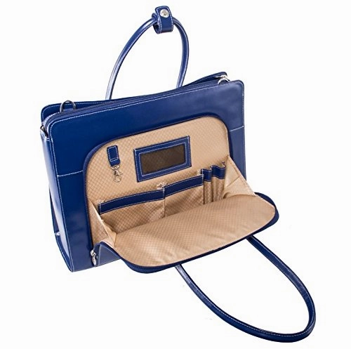 McKlein USA Lake Forest 15.4" Leather Ladies' Laptop Briefcase w/ Removable Sleeve