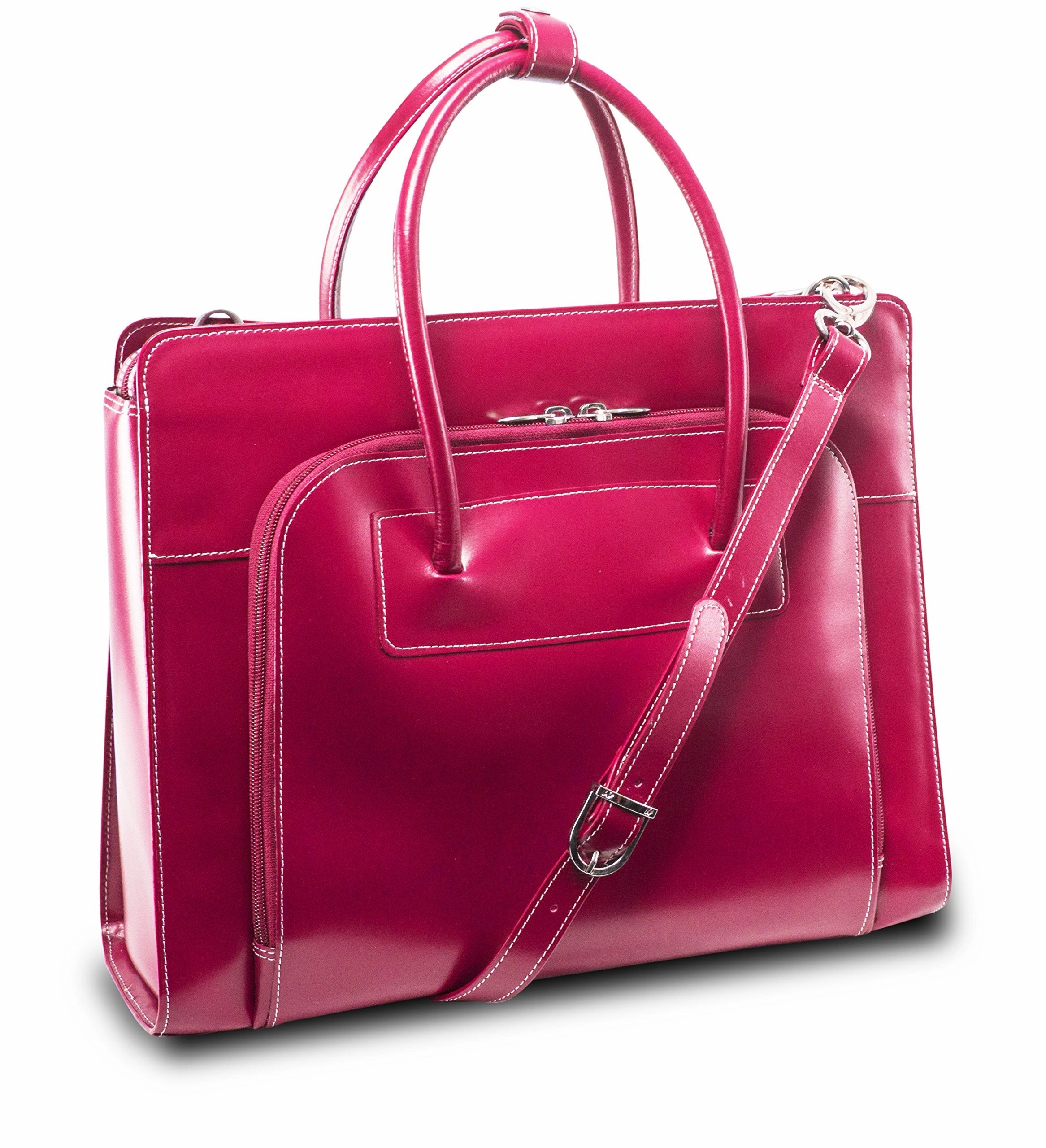 McKlein USA Lake Forest 15.4" Leather Ladies' Laptop Briefcase w/ Removable Sleeve