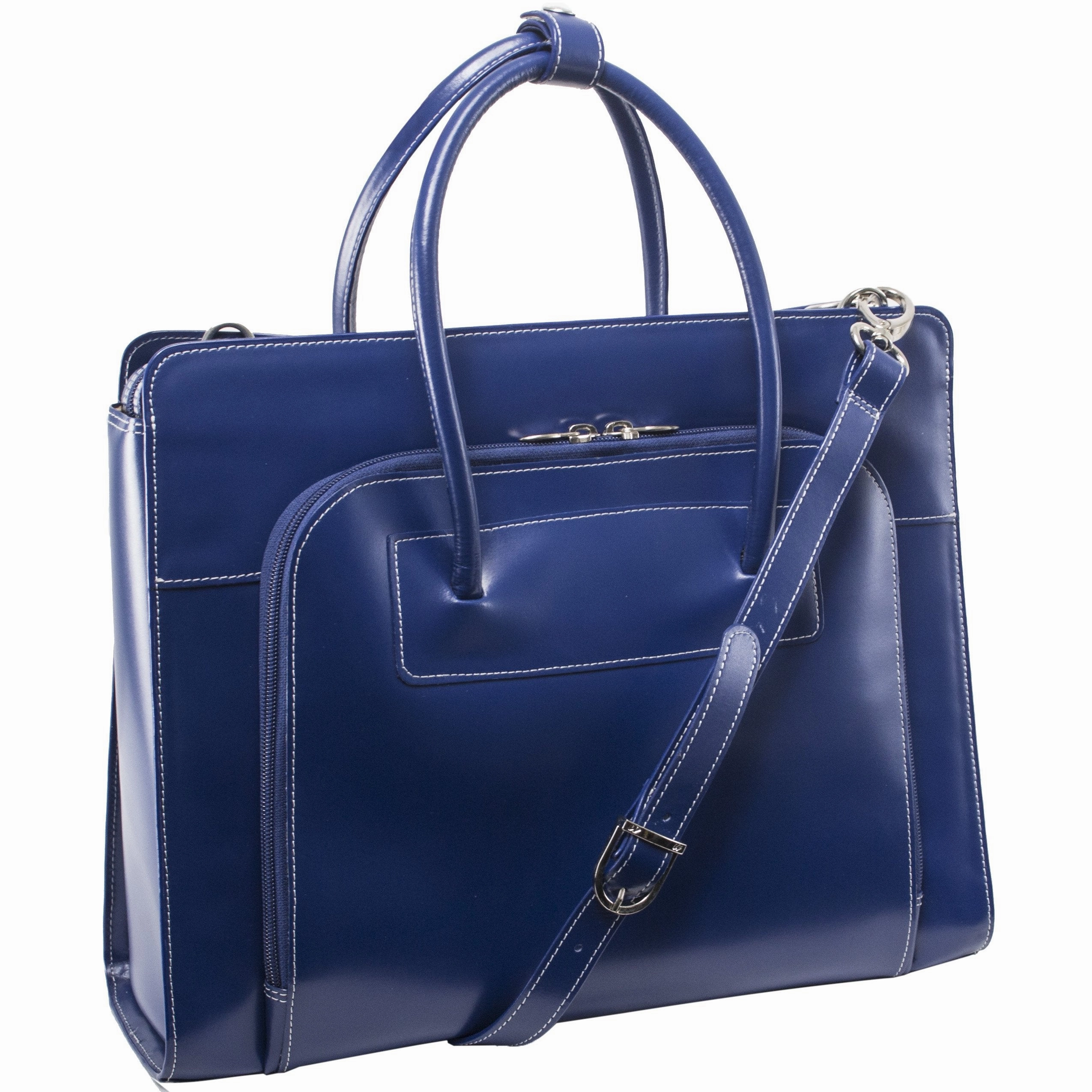 McKlein USA Lake Forest 15.4" Leather Ladies' Laptop Briefcase w/ Removable Sleeve