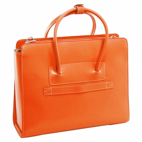 McKlein USA Lake Forest 15.4" Leather Ladies' Laptop Briefcase w/ Removable Sleeve