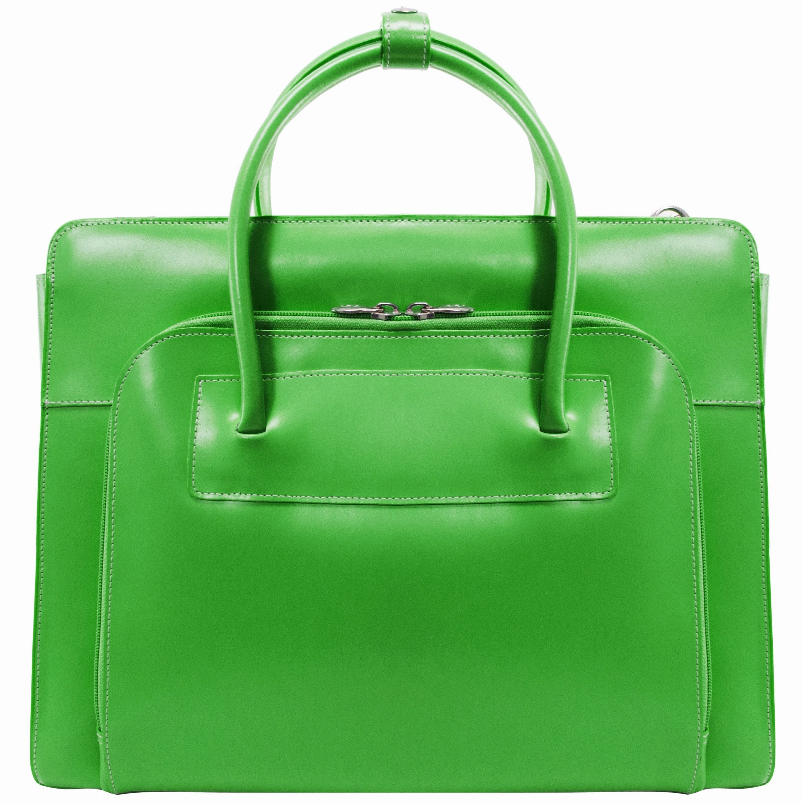 McKlein USA Lake Forest 15.4" Leather Ladies' Laptop Briefcase w/ Removable Sleeve