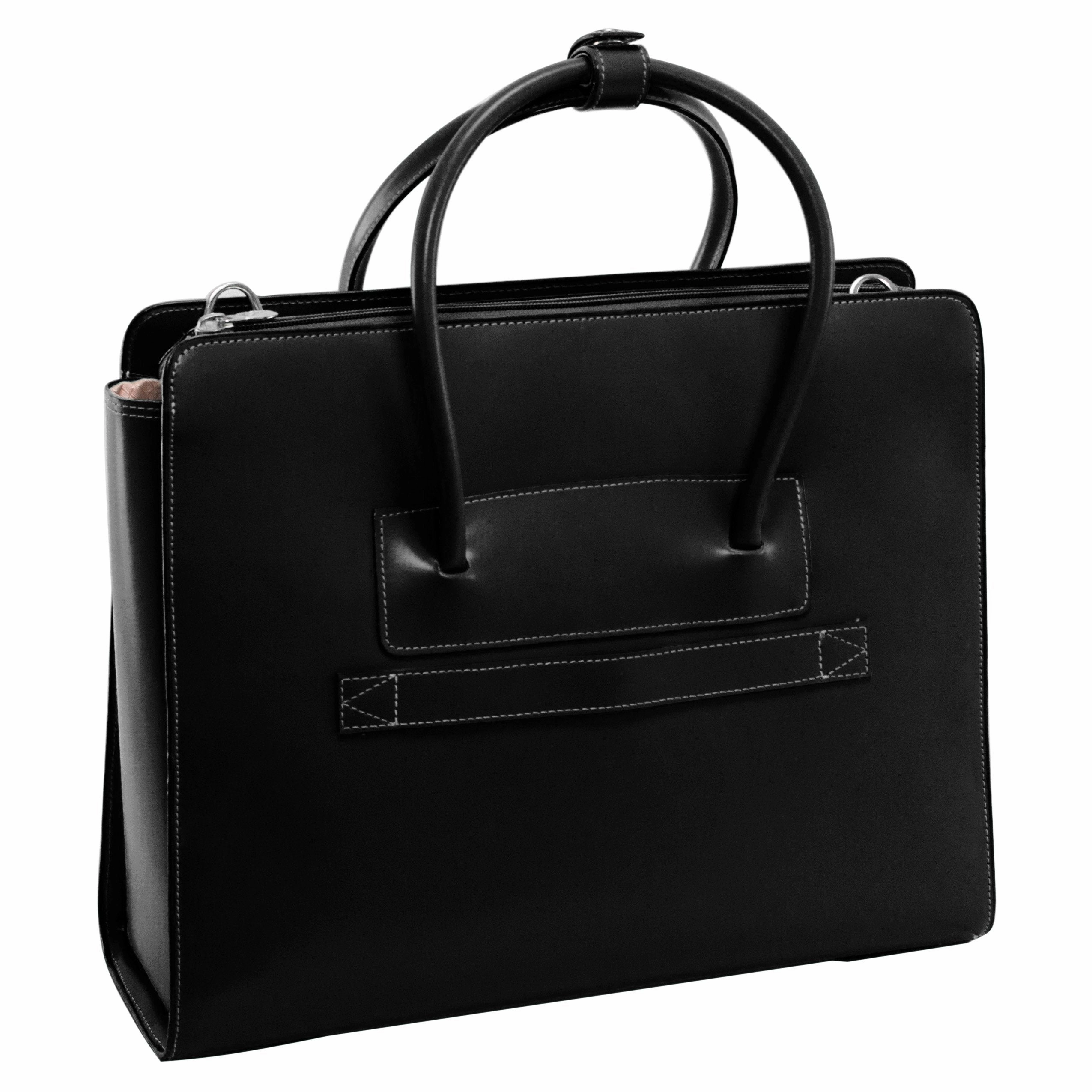 McKlein USA Lake Forest 15.4" Leather Ladies' Laptop Briefcase w/ Removable Sleeve