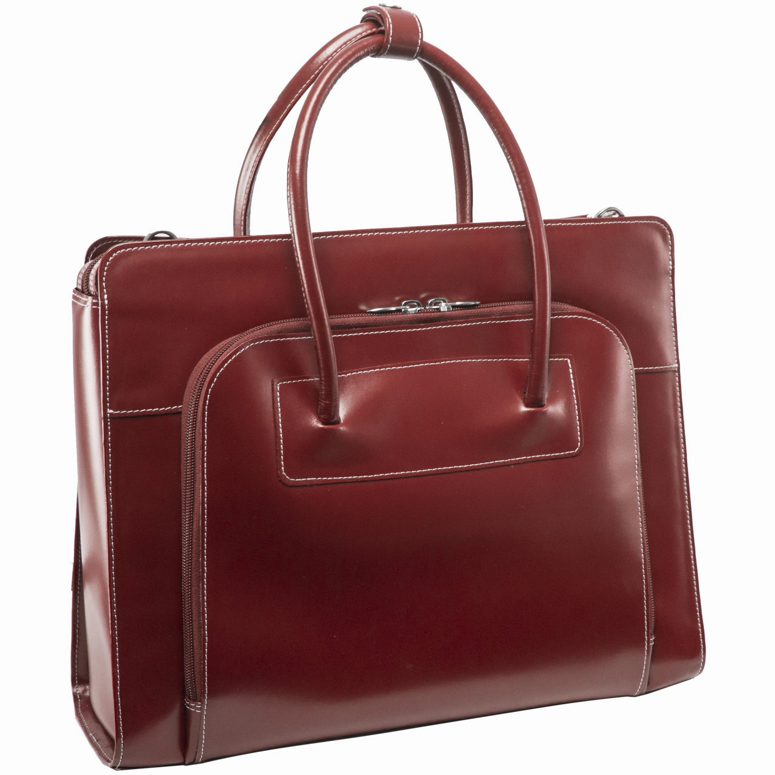 McKlein USA Lake Forest 15.4" Leather Ladies' Laptop Briefcase w/ Removable Sleeve