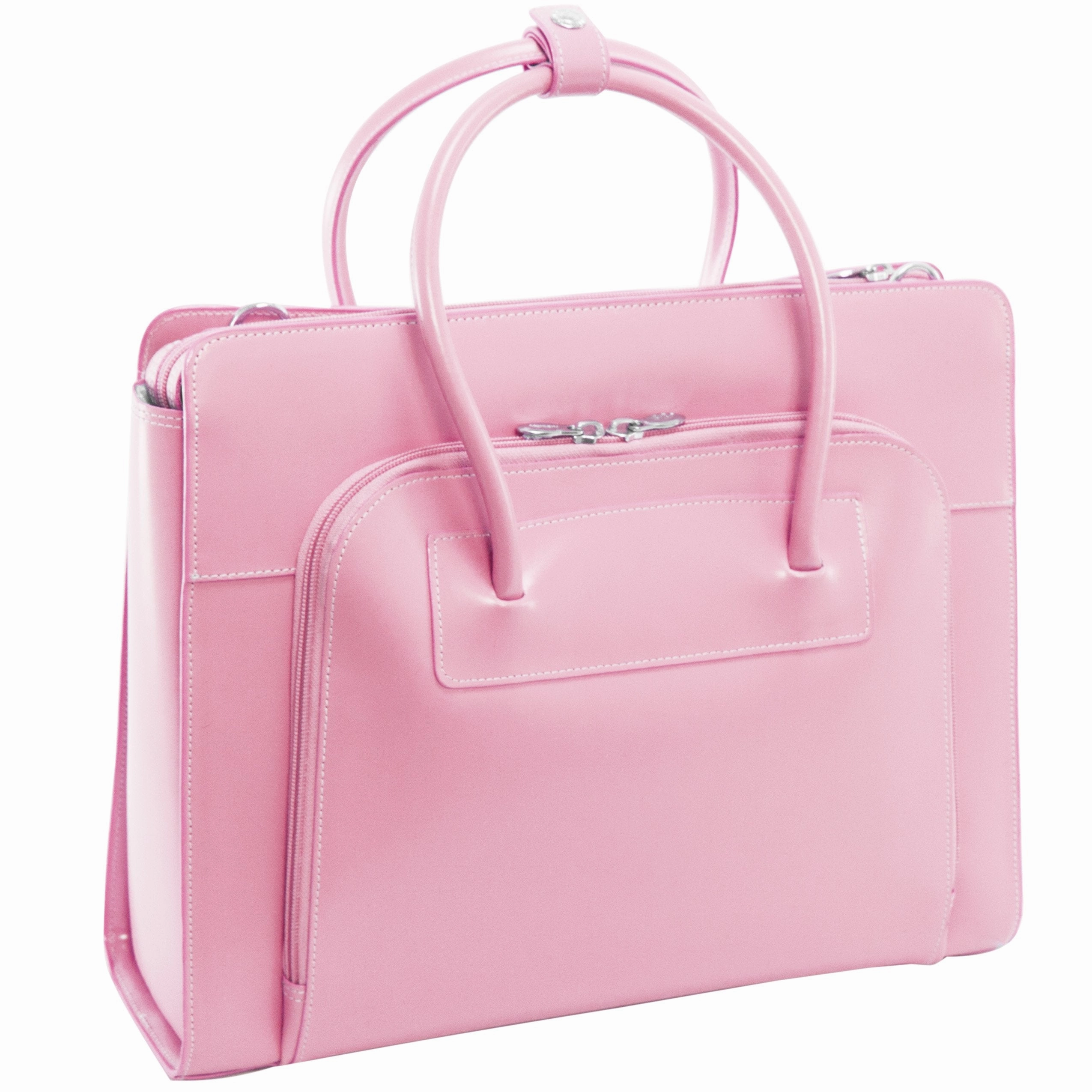 McKlein USA Lake Forest 15.4" Leather Ladies' Laptop Briefcase w/ Removable Sleeve
