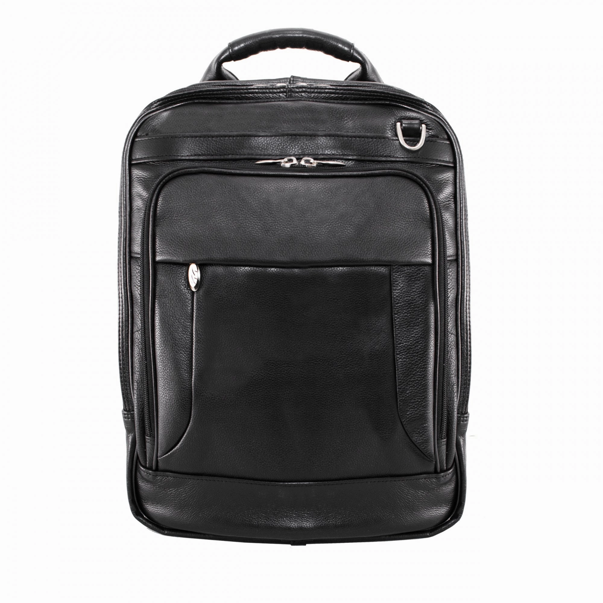McKlein USA Lincoln Park 15.6" Leather Three-Way Backpack Laptop Briefcase