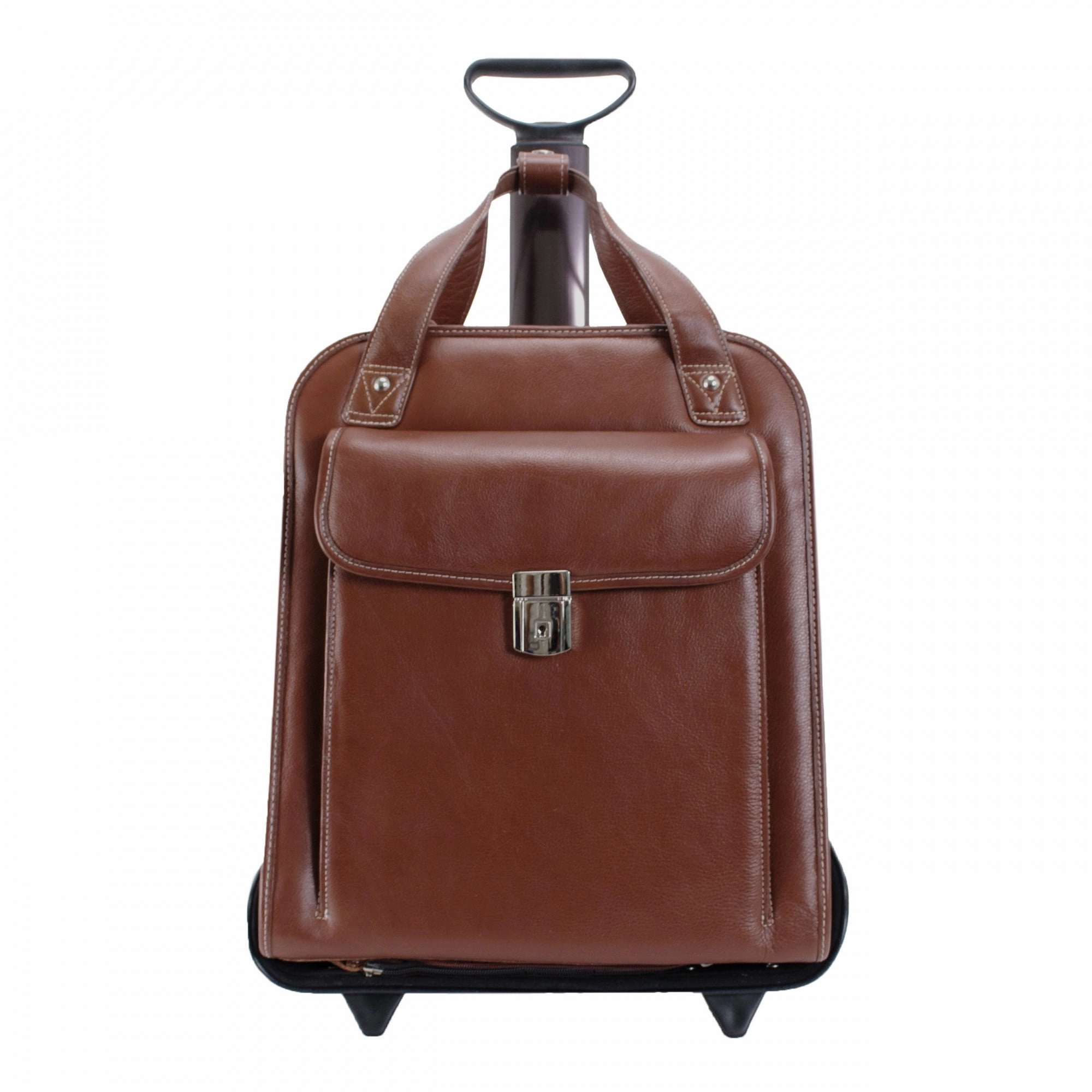 McKlein USA Pastenello 15.6" Leather Vertical Patented Detachable Wheeled Laptop Briefcase