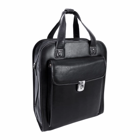 McKlein USA Pastenello 15.6" Leather Vertical Patented Detachable Wheeled Laptop Briefcase