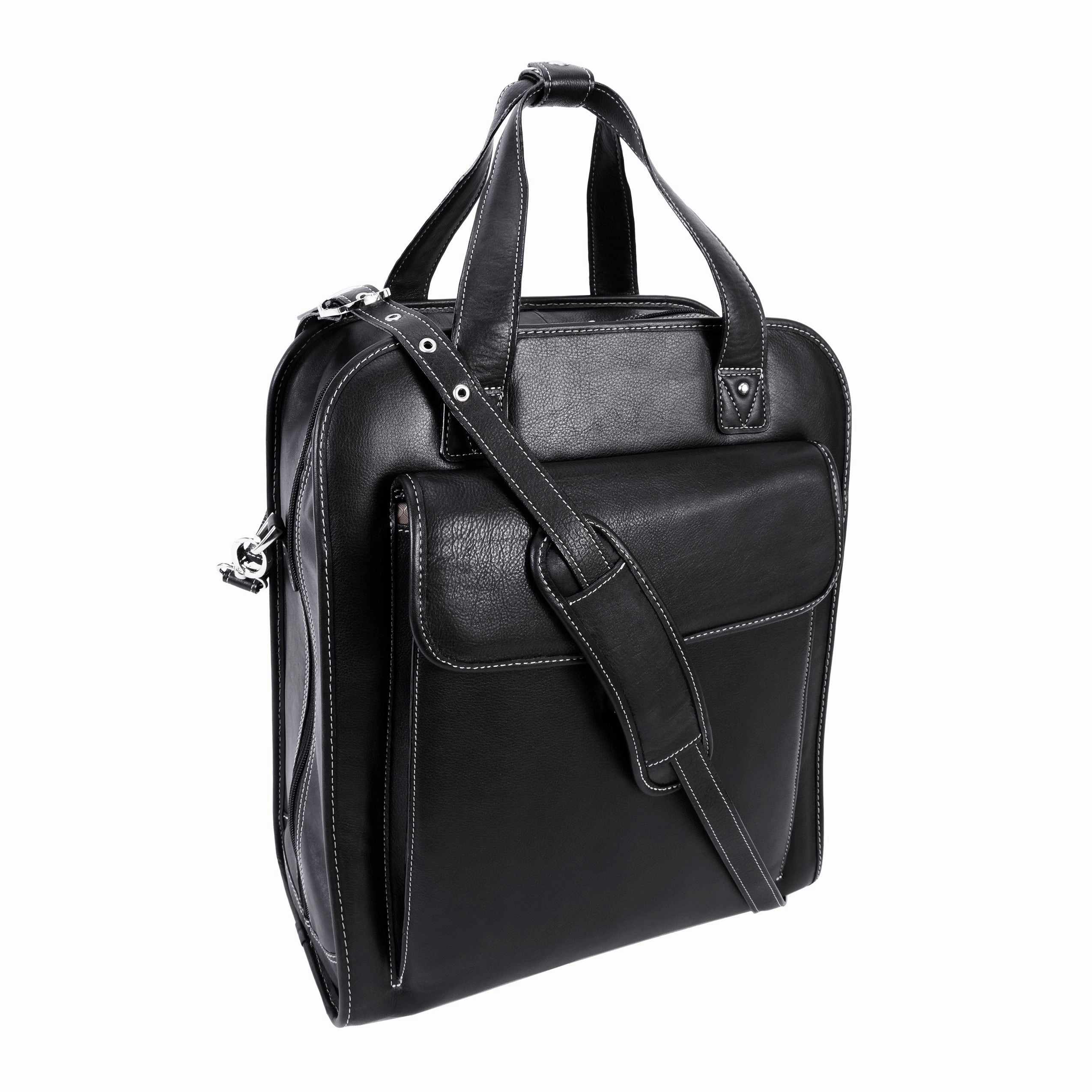 McKlein USA Pastenello 15.6" Leather Vertical Patented Detachable Wheeled Laptop Briefcase