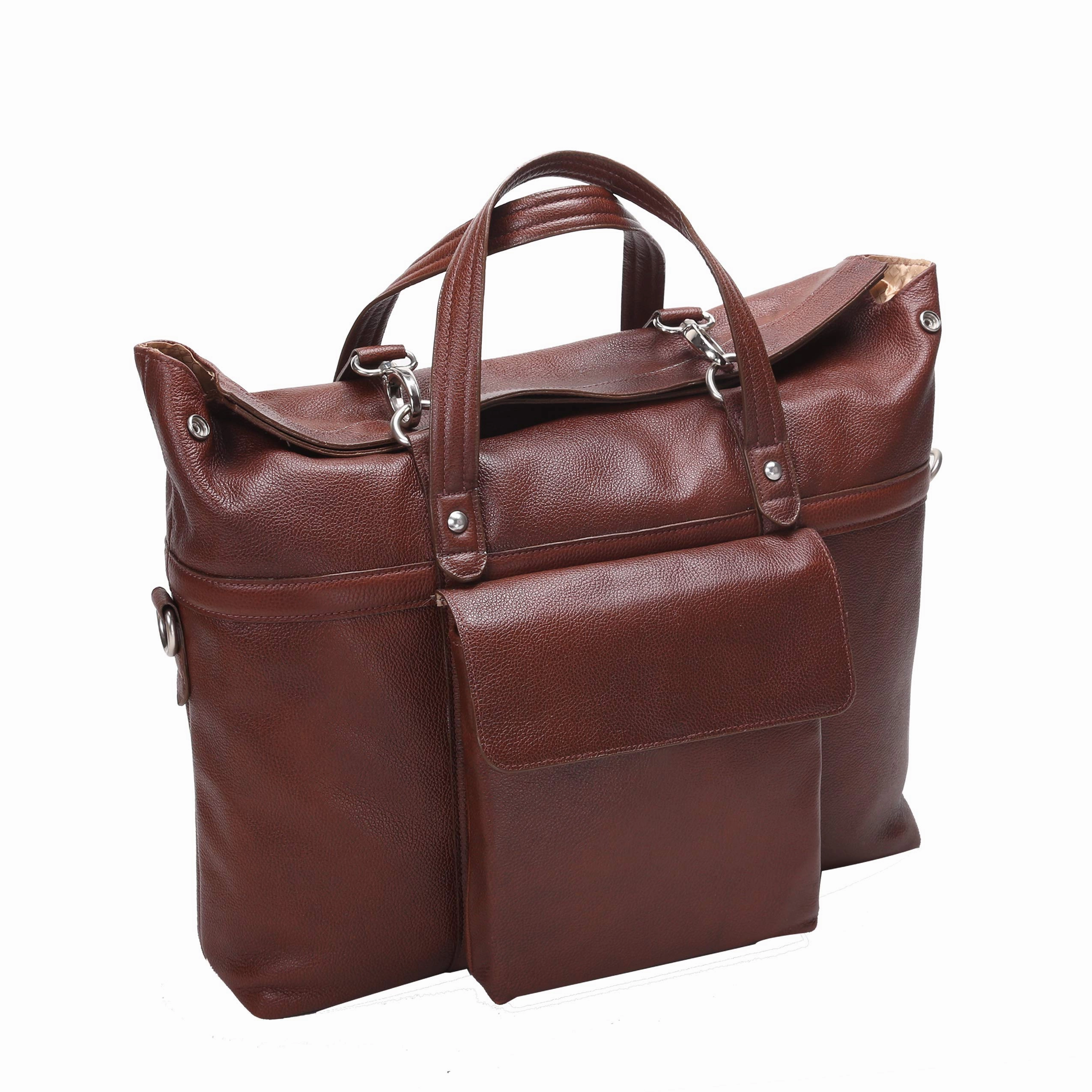McKlein USA S Series Edgefield 17" Leather Roll Top Laptop Briefcase