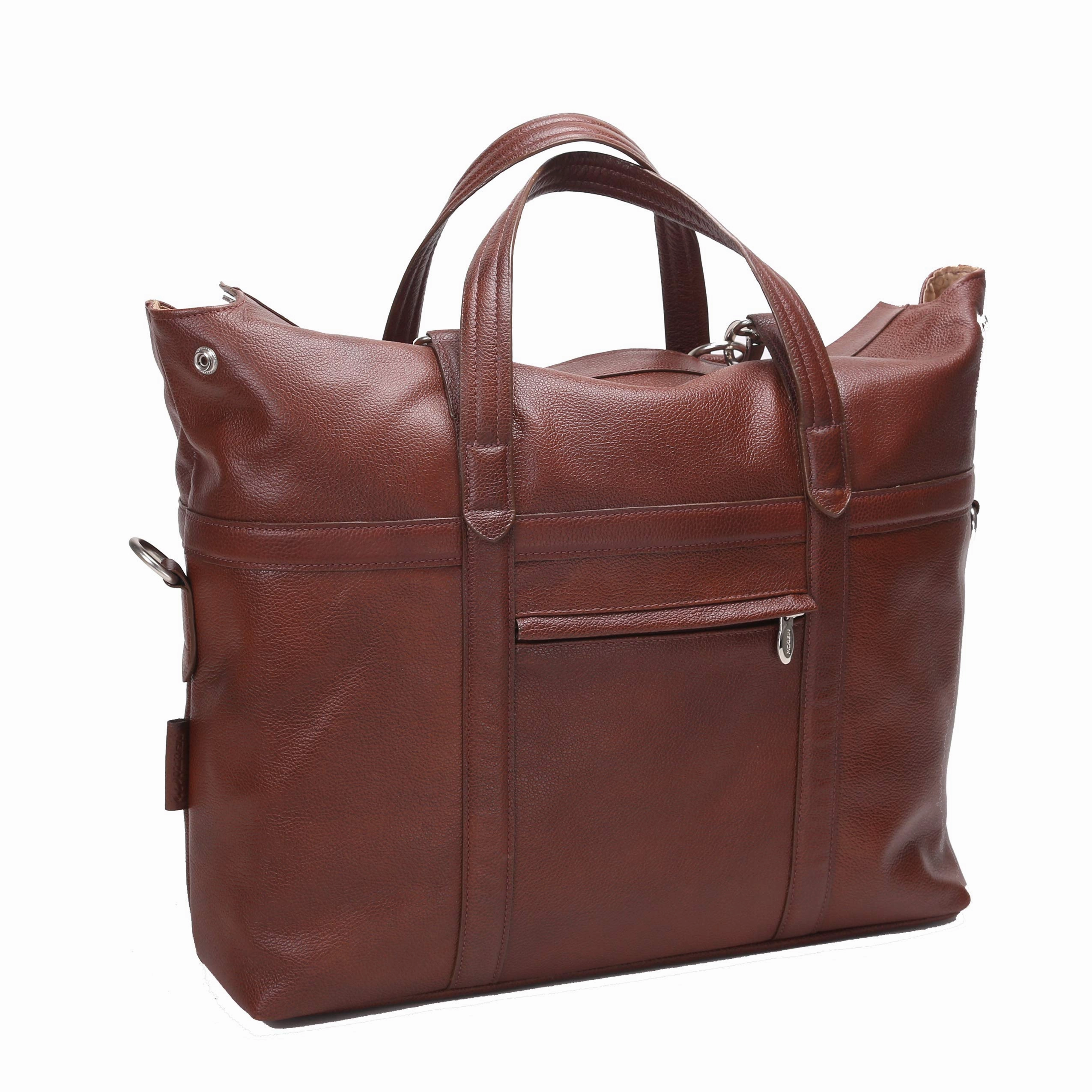 McKlein USA S Series Edgefield 17" Leather Roll Top Laptop Briefcase
