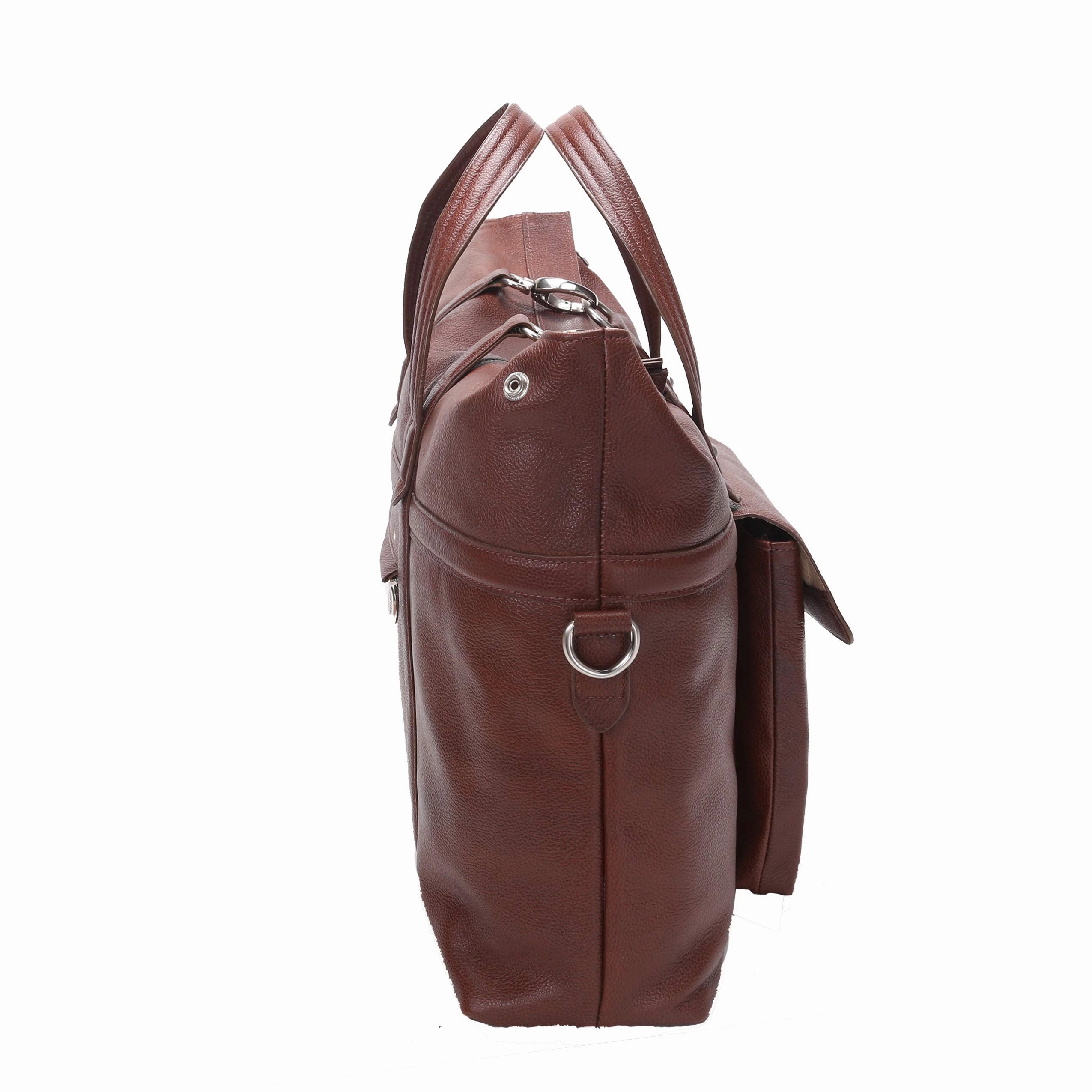 McKlein USA S Series Edgefield 17" Leather Roll Top Laptop Briefcase