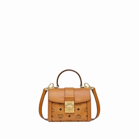 MCM Women's Tracy Satchel in Visetos Hand Bag