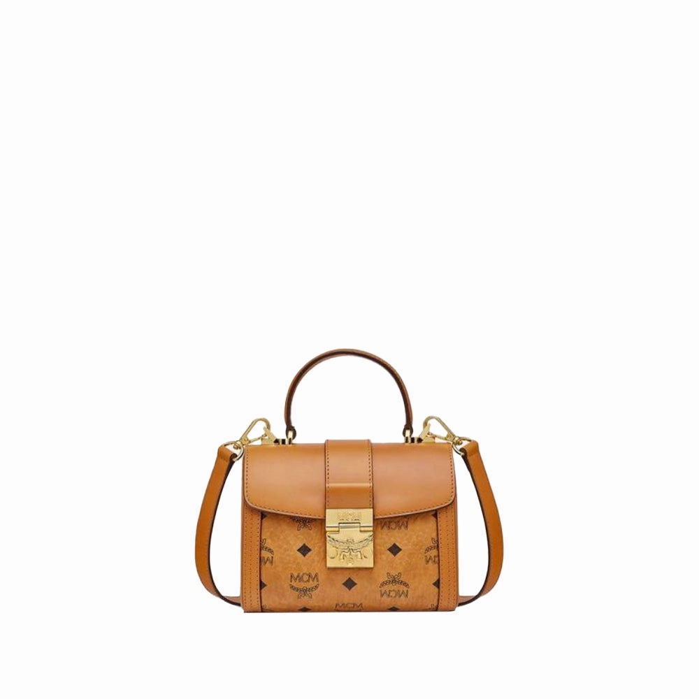 MCM Women's Tracy Satchel in Visetos Hand Bag