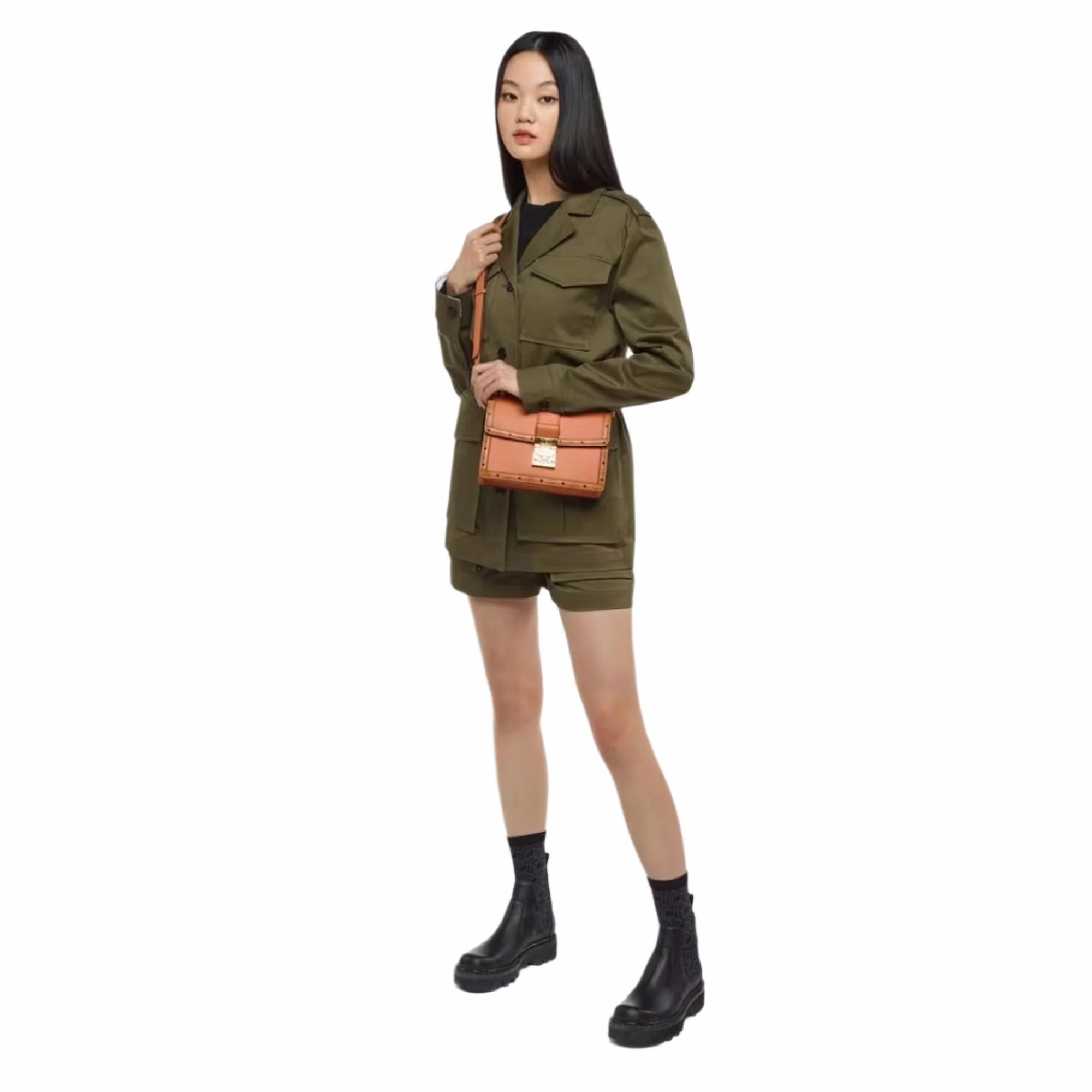 MCM Women's Tracy Shoulder Bag in Leather Visetos Mix