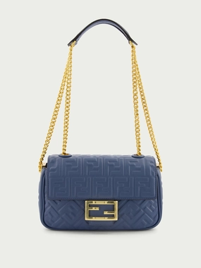 Medium Blue Baguette Chain Bag